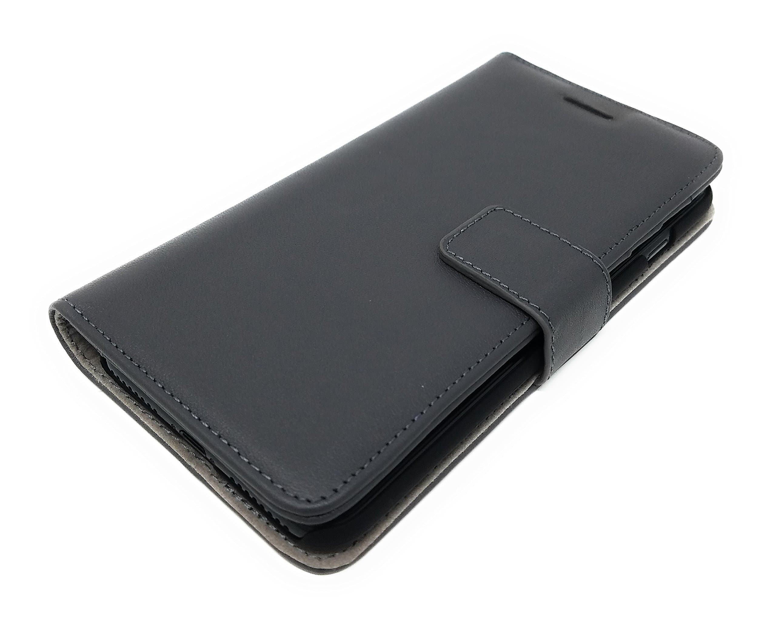 DFY Mobile Leather Wallet Case for iPhone 8/7 Plus - with Protective Cover and Magnetic Closure (Gray)