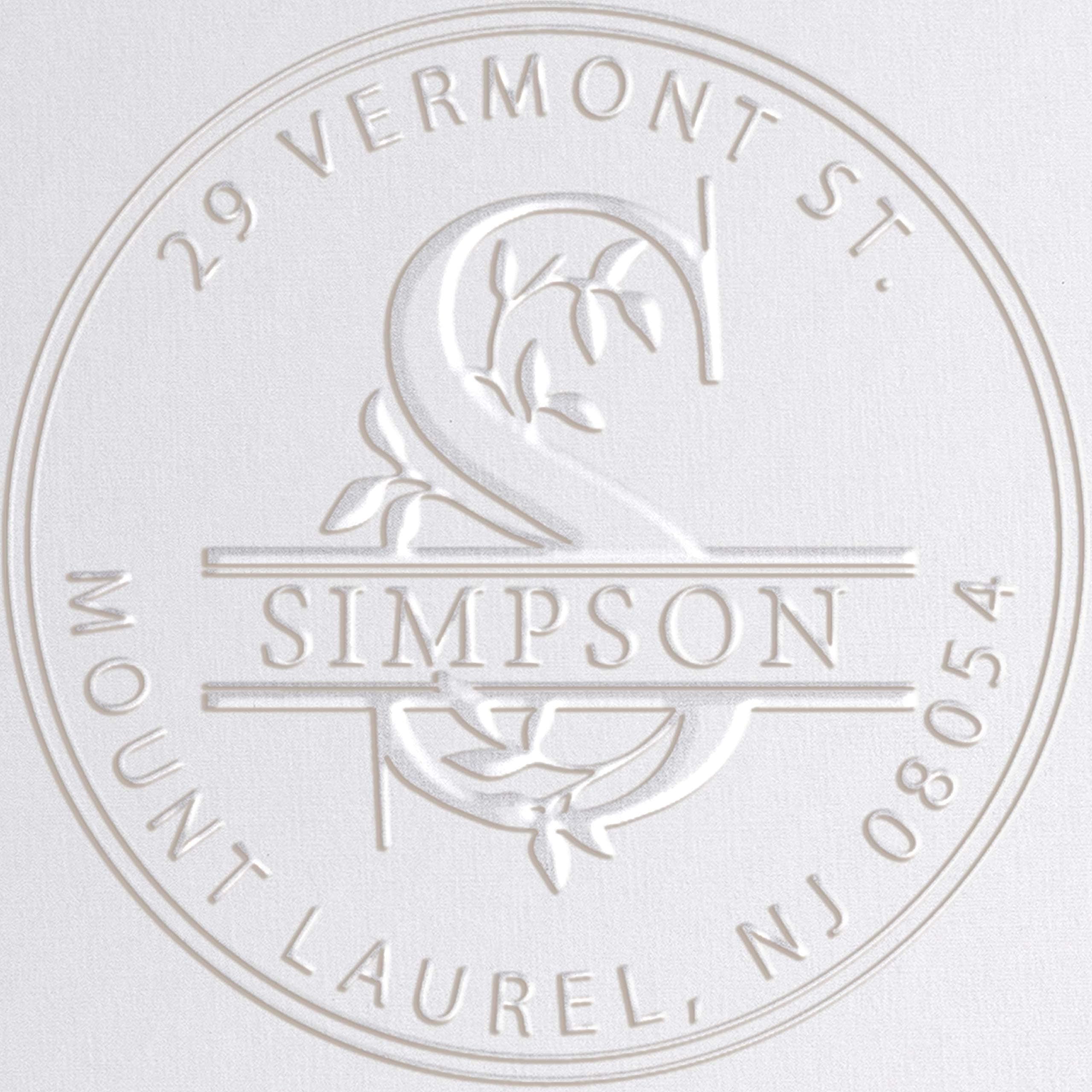 Monogram Address Embosser Seal Stamp Personalized Customized Monogram Wedding Invitations 1 x 5/8"