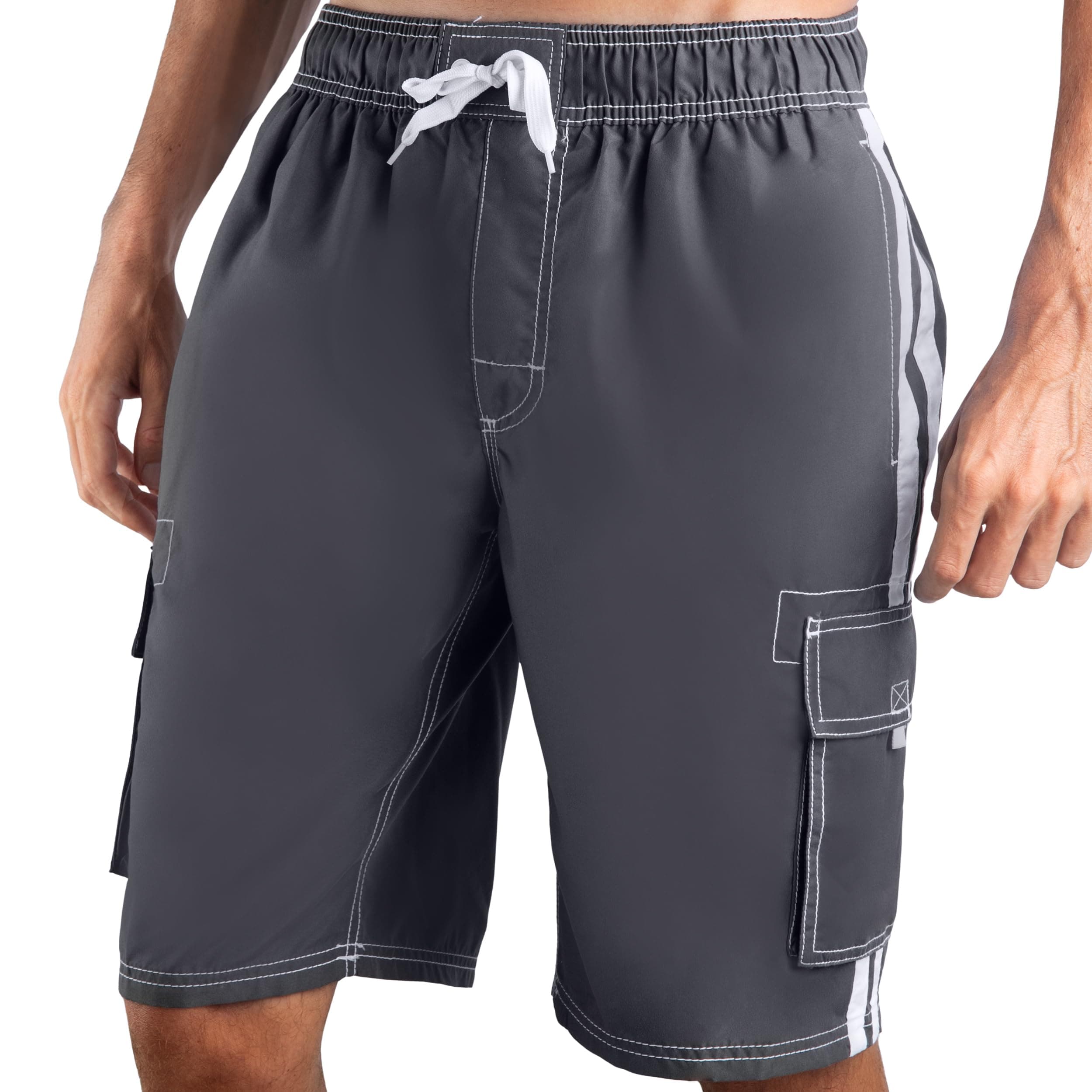 Kanu Surf Mens Barracuda Swim Trunks (Regular & Extended Sizes)