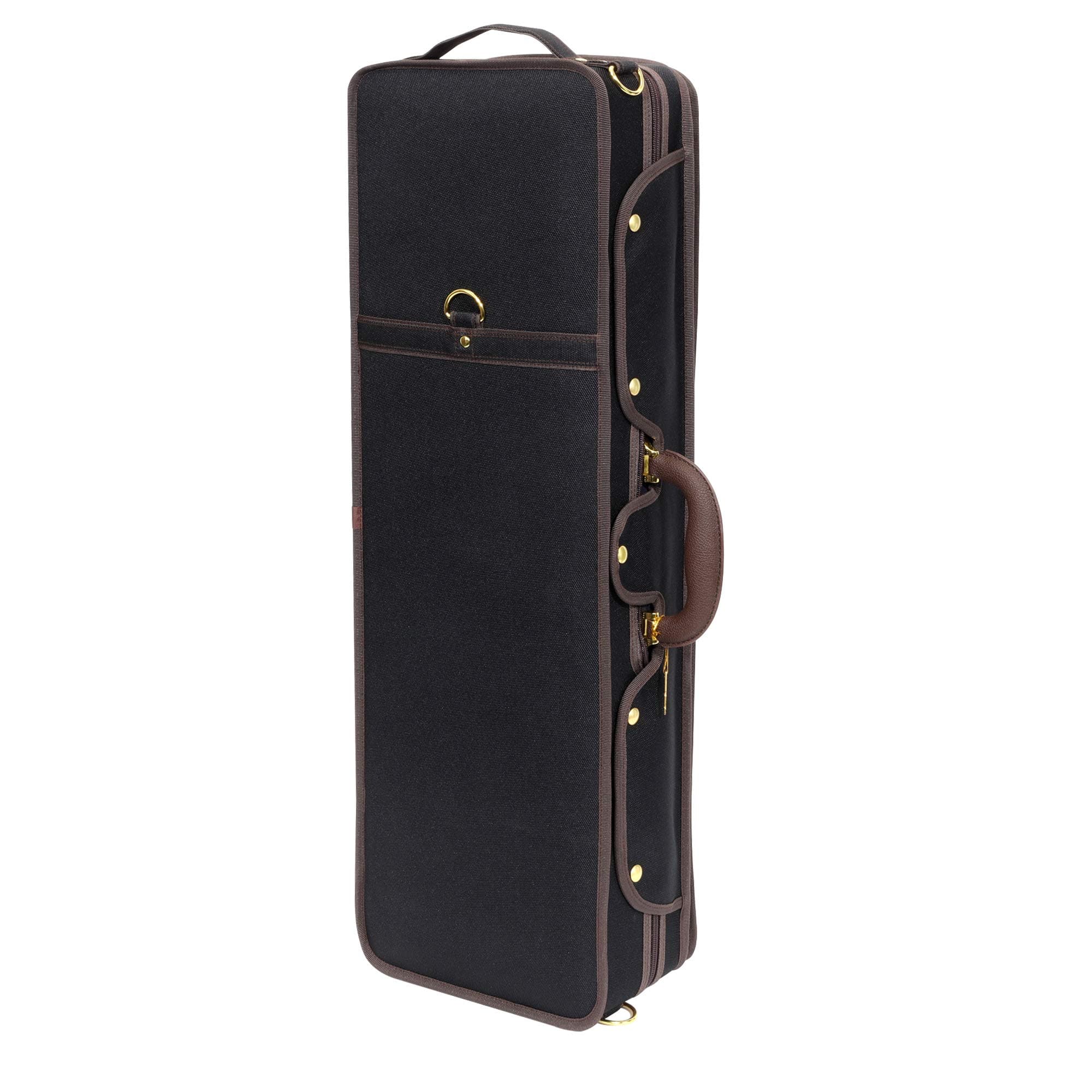 MI&VI Professional Hard-Shell Violin Case 4/4 (Full Size) Luxury Silk Interior | High-Density Foam | Lightweight | Oblong Shape | Adjustable Straps | Hygrometer | Thermometer - By MIVI Music (Silver)