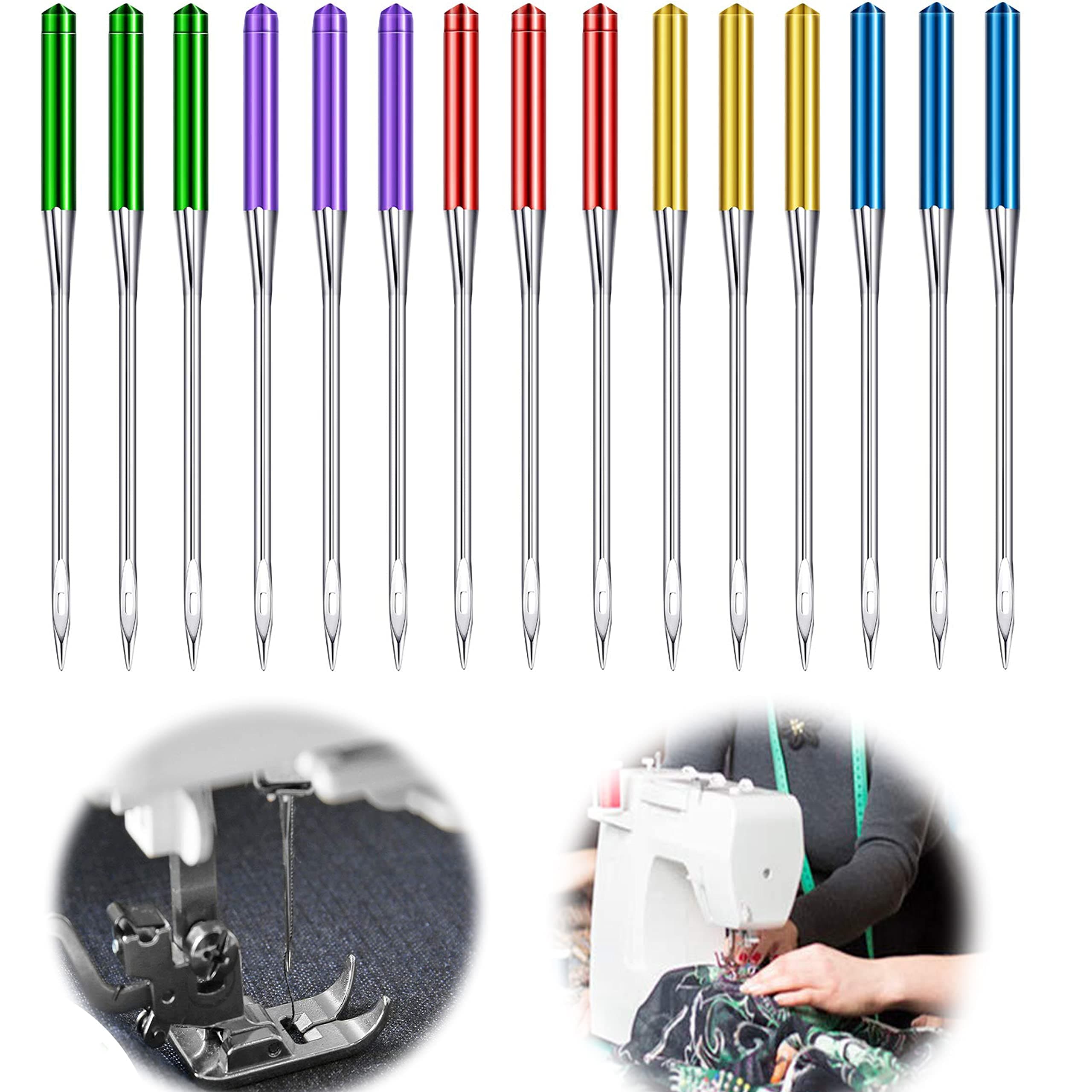 Sewing Machine Needles, Needles Universal Regular Point For Home Machine, Household Machines, Compatible With Singer, Brother And Old