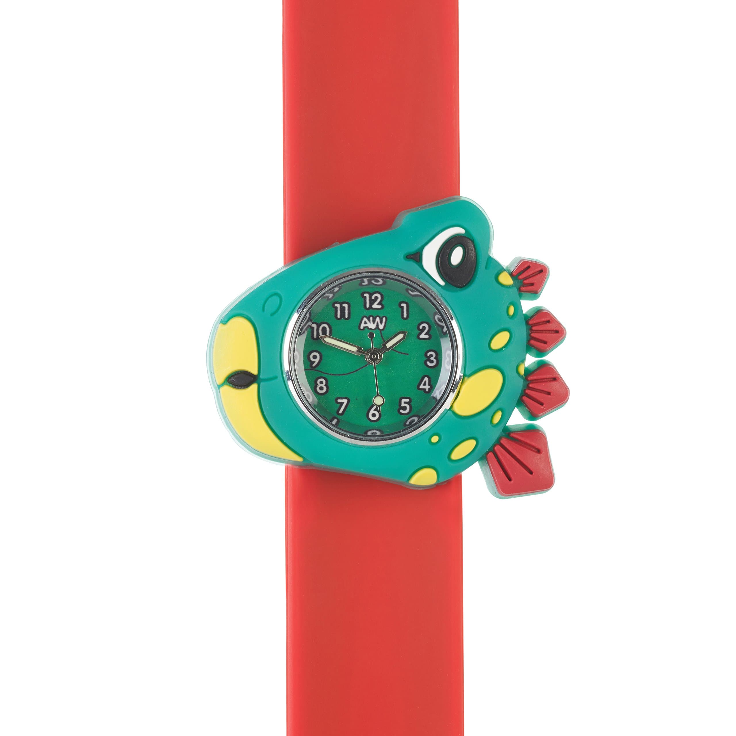 Stegosaurus watch-3D animals-Multi colour-Easy to read clock-Fashion watches-Time teaching-Children Boys Girls-Splash resistant-Easy snap-on wrist watches-Perfect birthday gifts Christmas gift