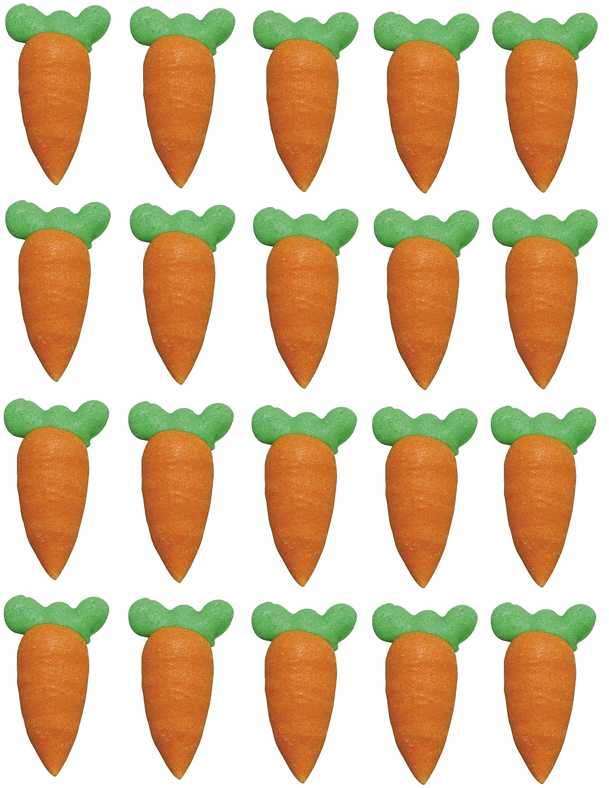 – Cullpitt Sugar Carrots Hand Piped, 26 mm, 20 Count