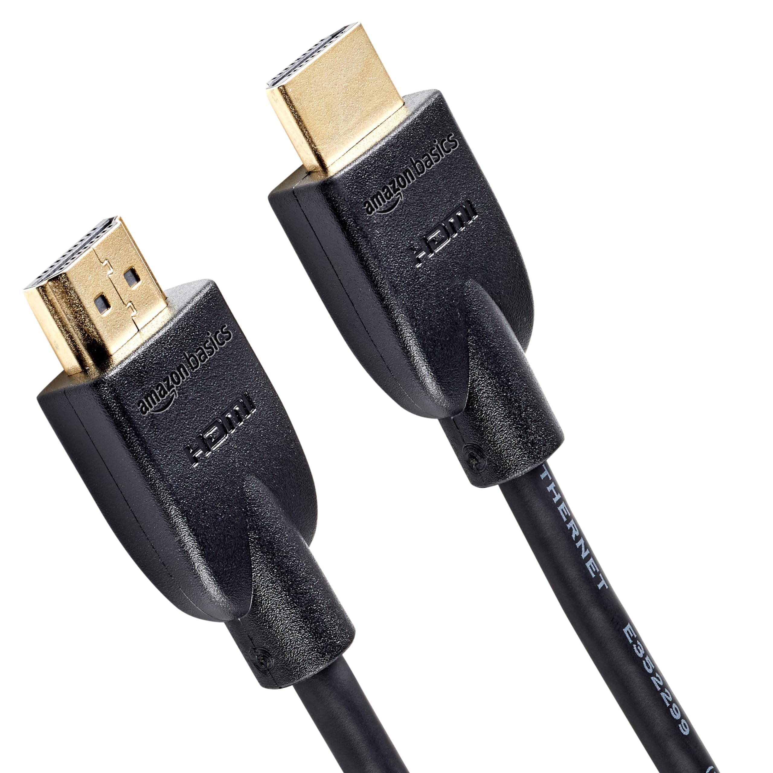 Amazon Basics 4K HDMI Cable 3m - 18Gbps High Speed with Ethernet, 4K@60Hz, 2160p, Black