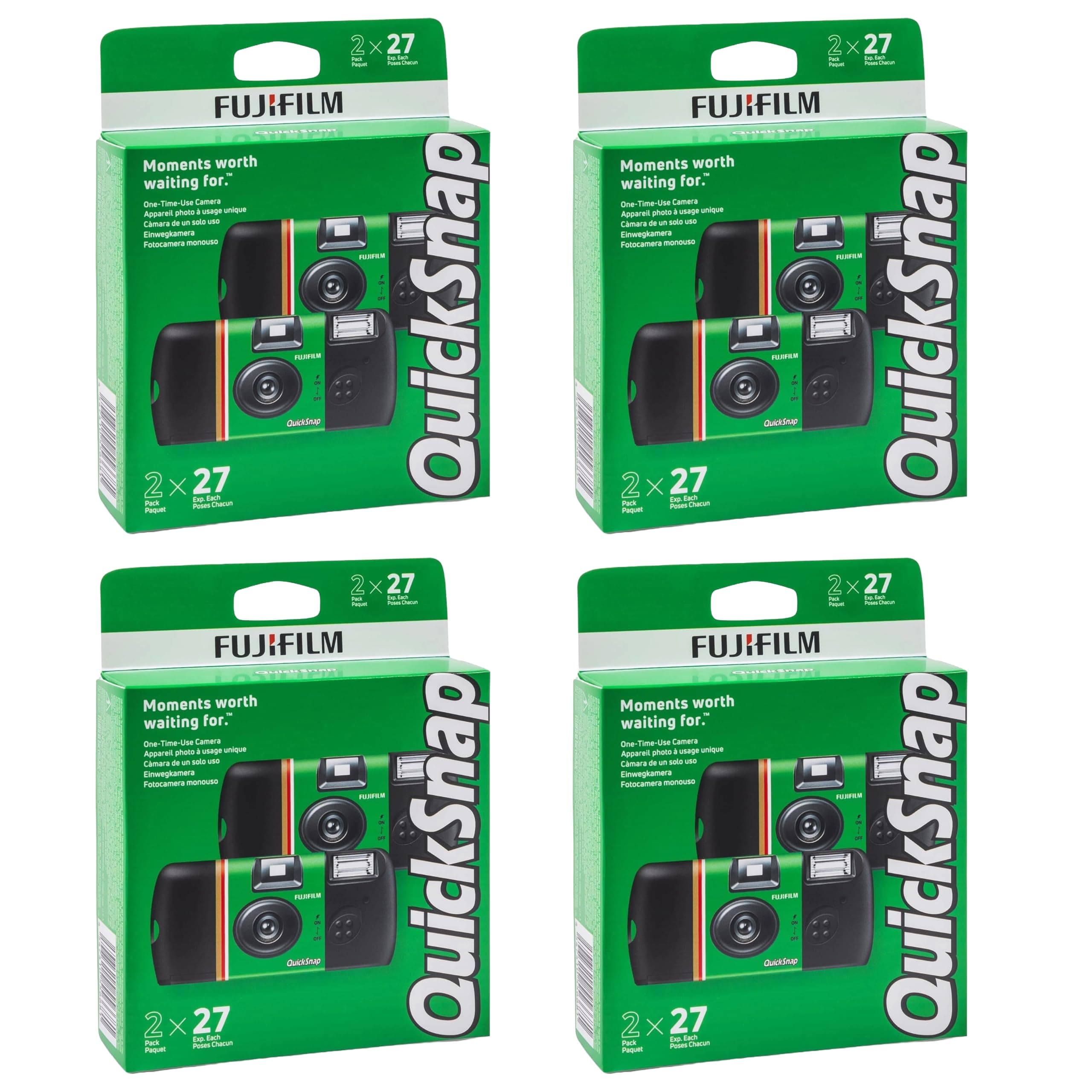 Fujifilm Quicksnap Flash 400 Single-Use Camera with Flash, Pack of 8