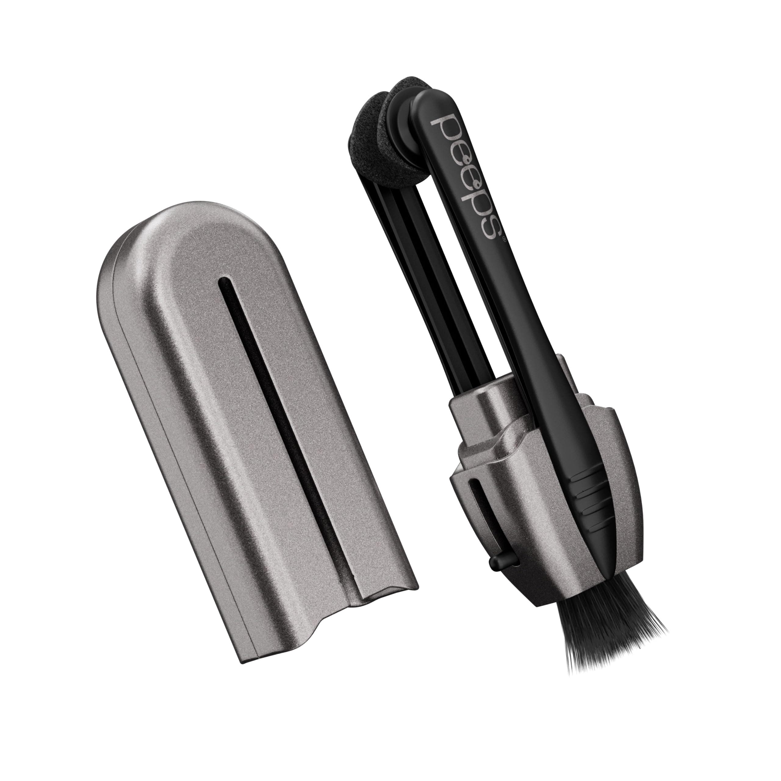 CarbonKlean Peeps Eyeglass Lens Cleaner - Efficient and Durable Carbon Microfiber Technology - Exclusively Used by NASA - 500 Uses (Electroplated Silver)