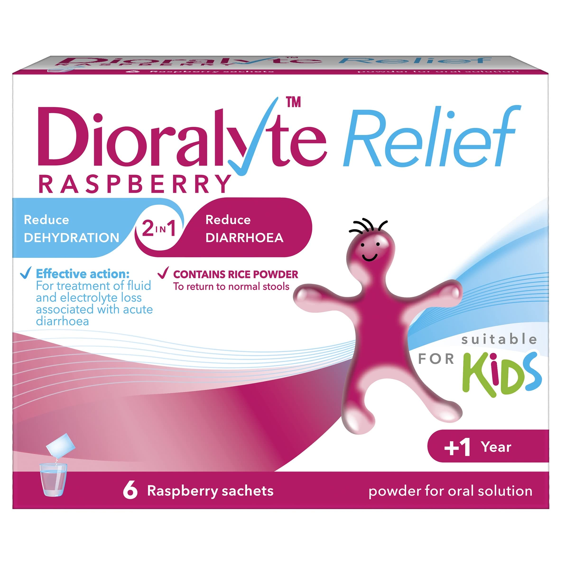 Relief Oral Rehydration Therapy - Raspberry Flavour - 6 Sachets