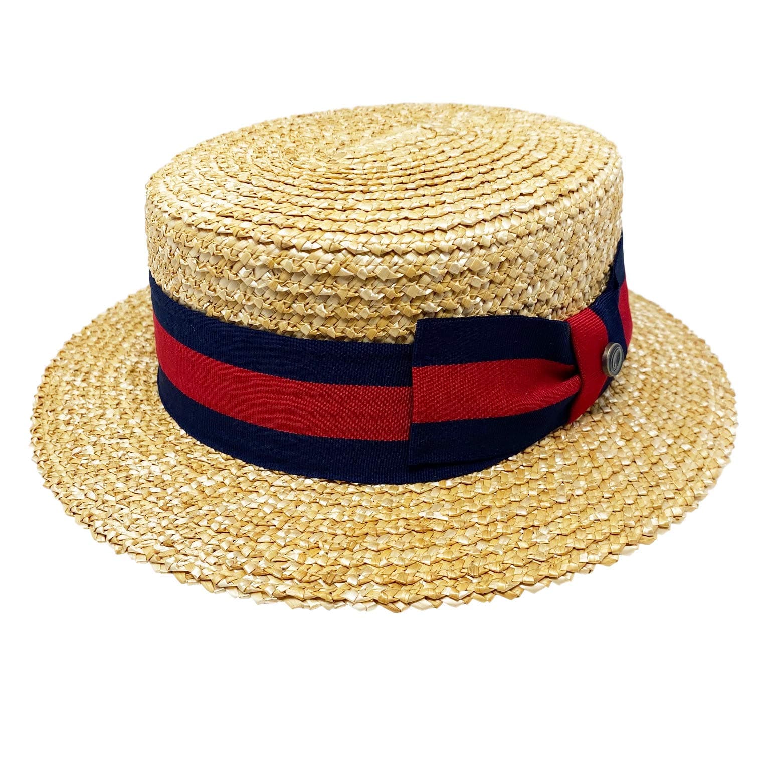 BellmoraMen's Classic Straw Braid Boater Hat