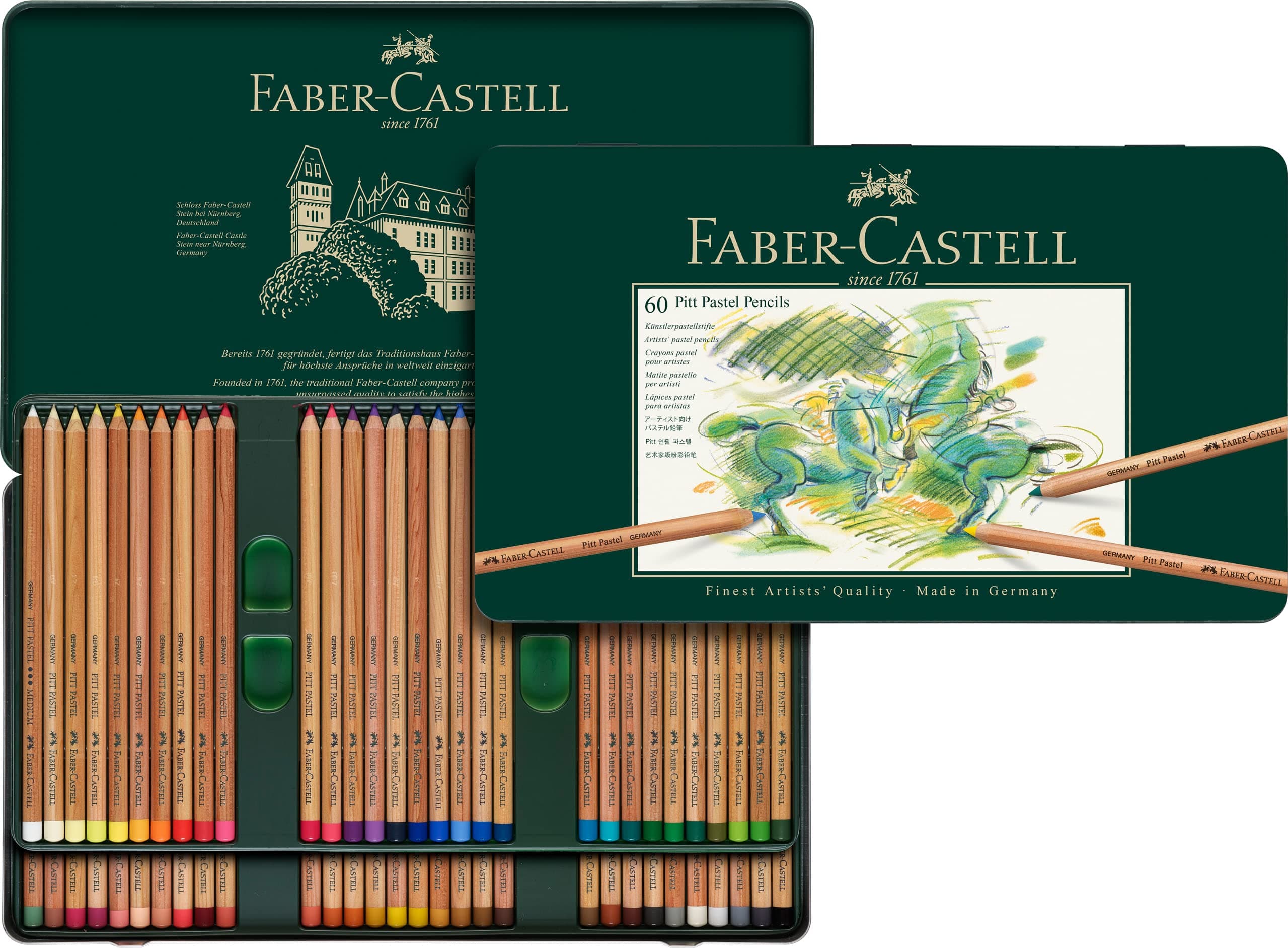 Faber-Castell PITT PASTEL PENCIL TIN 60/SET