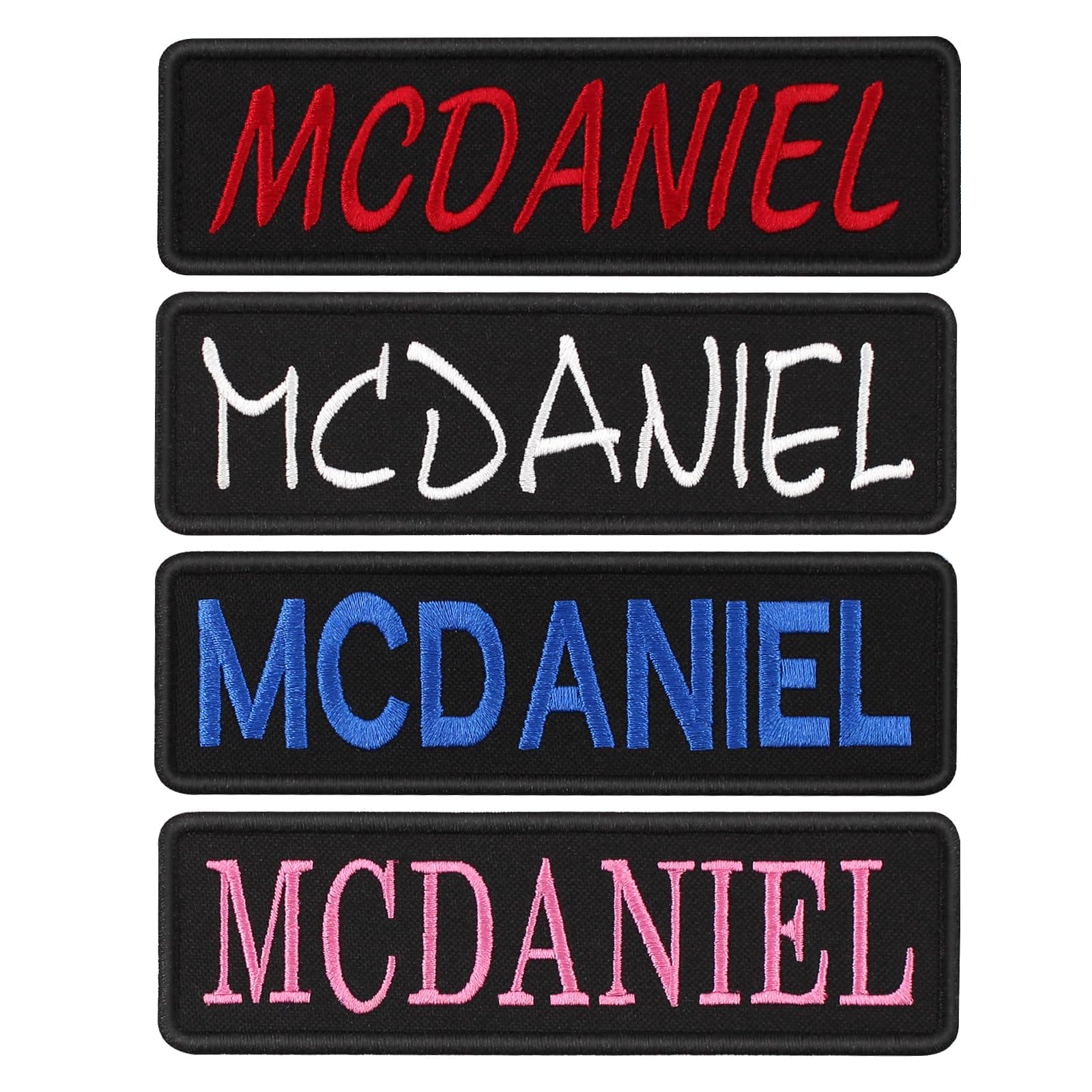 Custom name patch 2 pieces Personalized embroidery name tag, custom badge rocker patches Military Tactical patch for bags,vest,Jackets, and Work shirts iron on sew on hook and loop (name patch)
