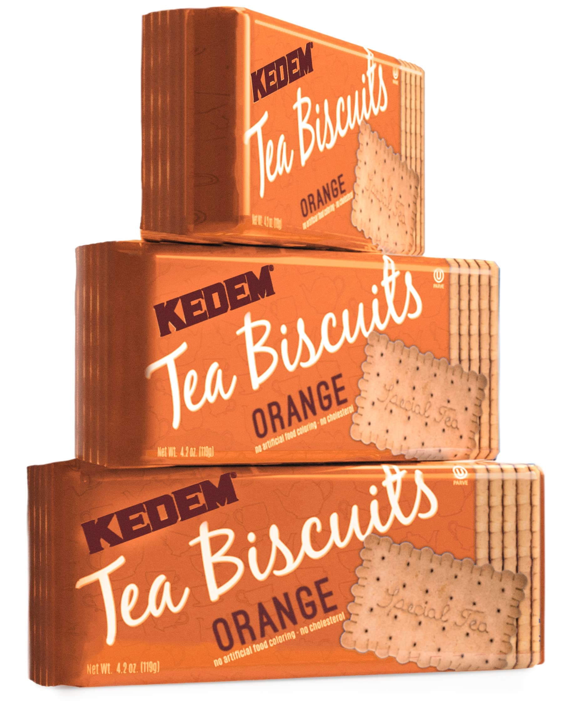 Kedem, Orange Tea Biscuits, 4.2oz Bag (3 Pack) | Thin & Crisp Tea Biscuits, Great Dunking Cookie