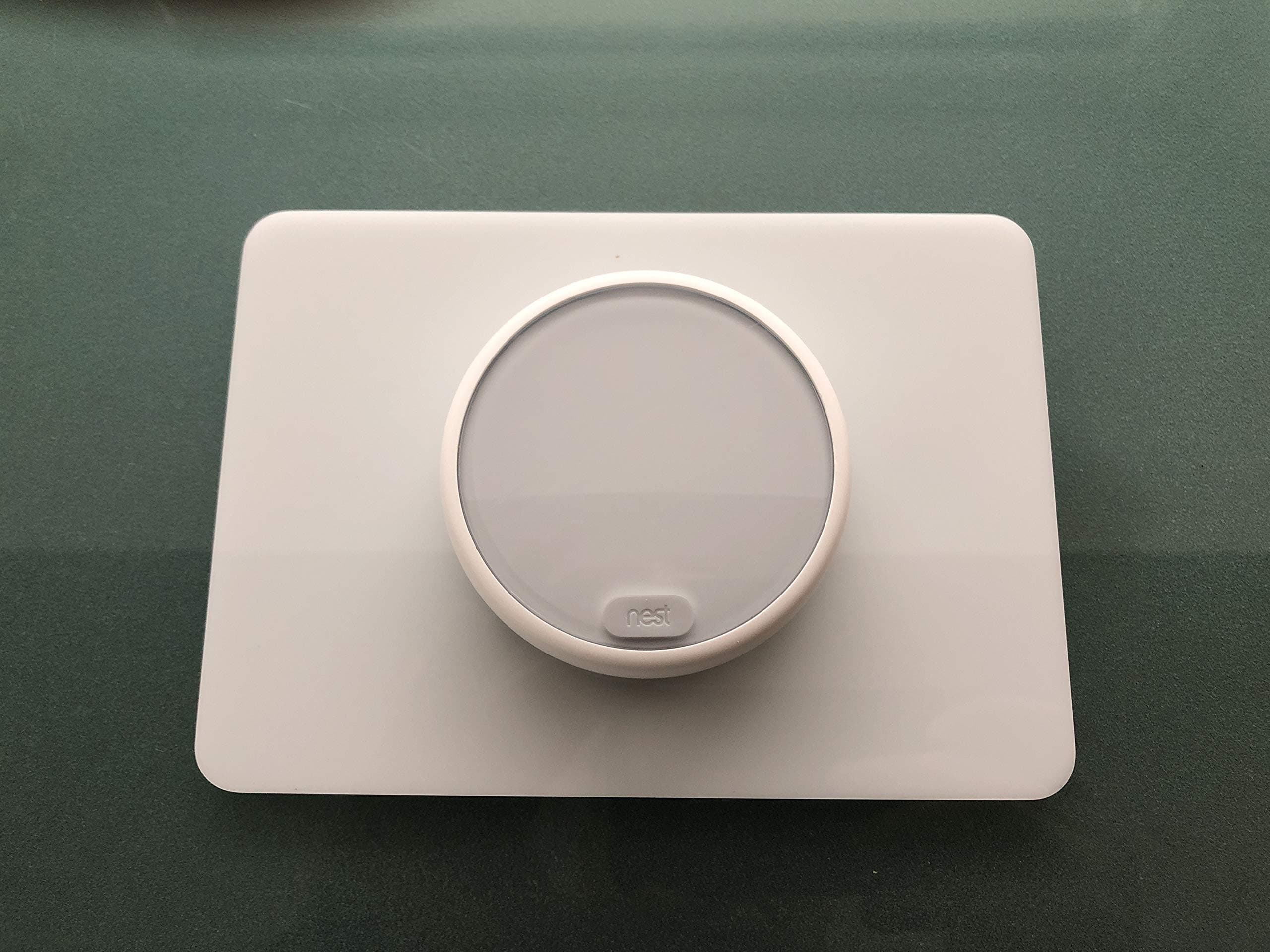 Replacement Rectangular Trim Wall Plate for Nest Learning Thermostats, Shiny White, Size 5 x 7