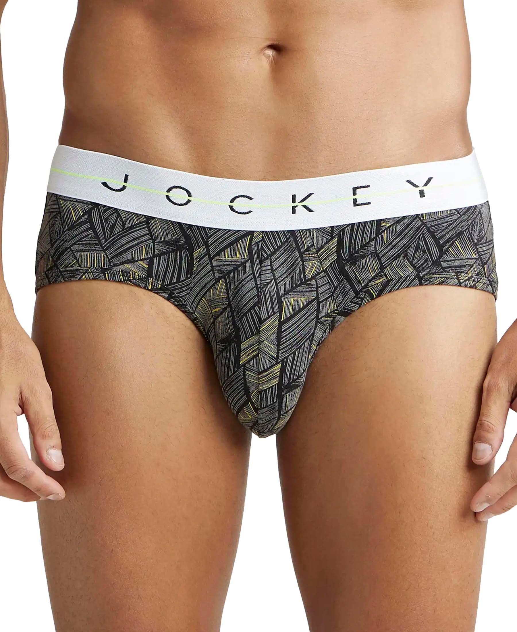 |Style NY01|Men's Super Combed Cotton Elastane Stretch Printed Brief with Ultrasoft Waistband