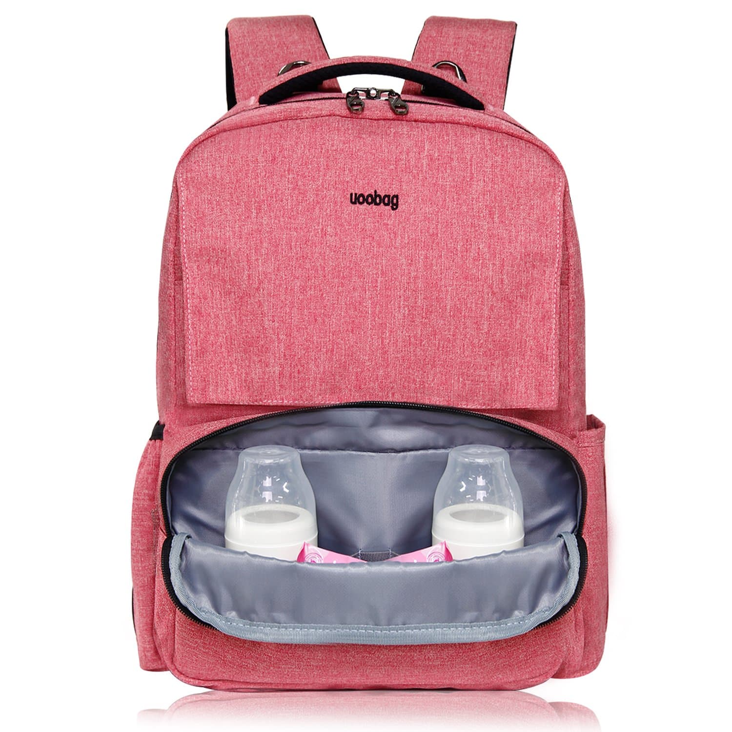 Diaper Bag Backpack Multi-Function Nappy Bags for Baby Care Waterproof Travel Back Pack Large Capacity Baby Bag Organizer with Stroller Straps Stylish and Durable Pink