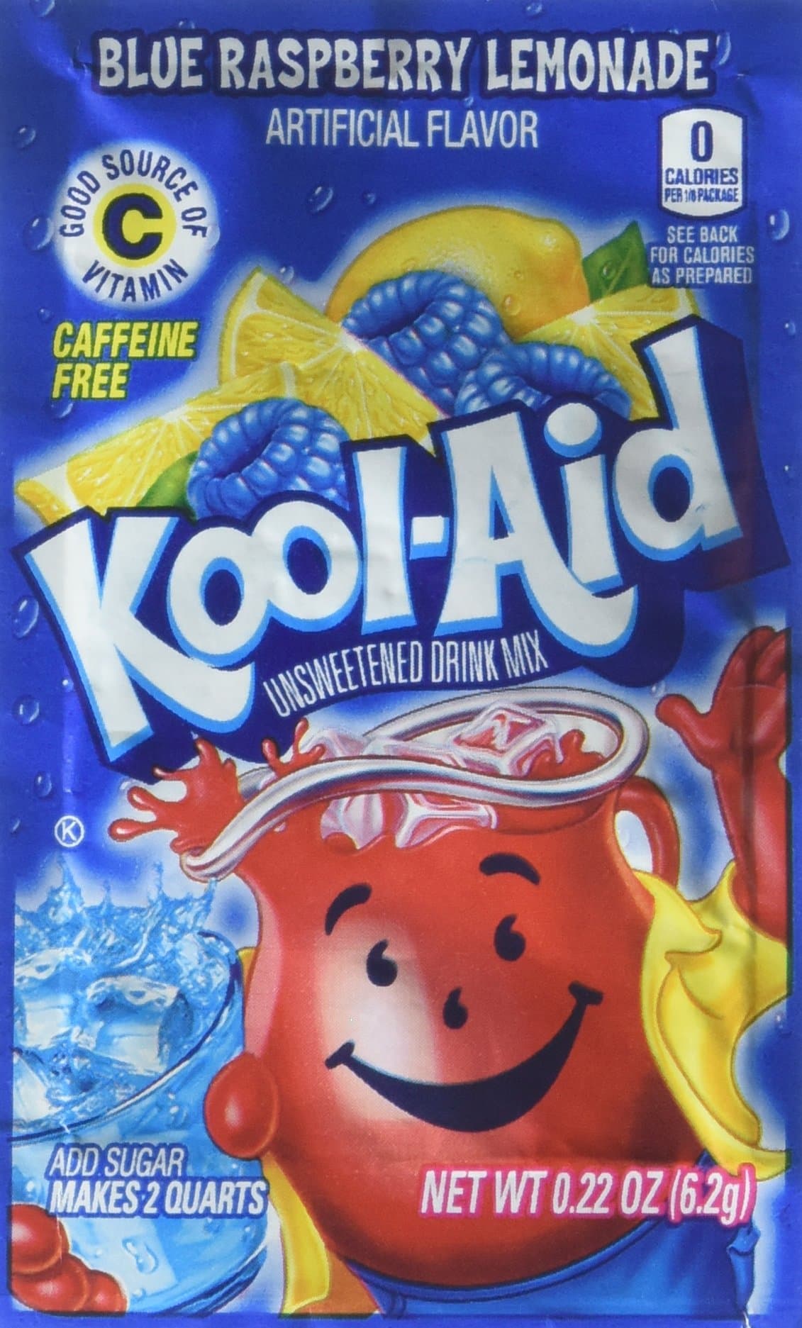Kool-Aid Twists Soft Drink Mix - Ice Blue Raspberry Lemonade Unsweetened, Caffeine Free, 0.22 oz/envelope (Pack of 15) by Kool-Aid