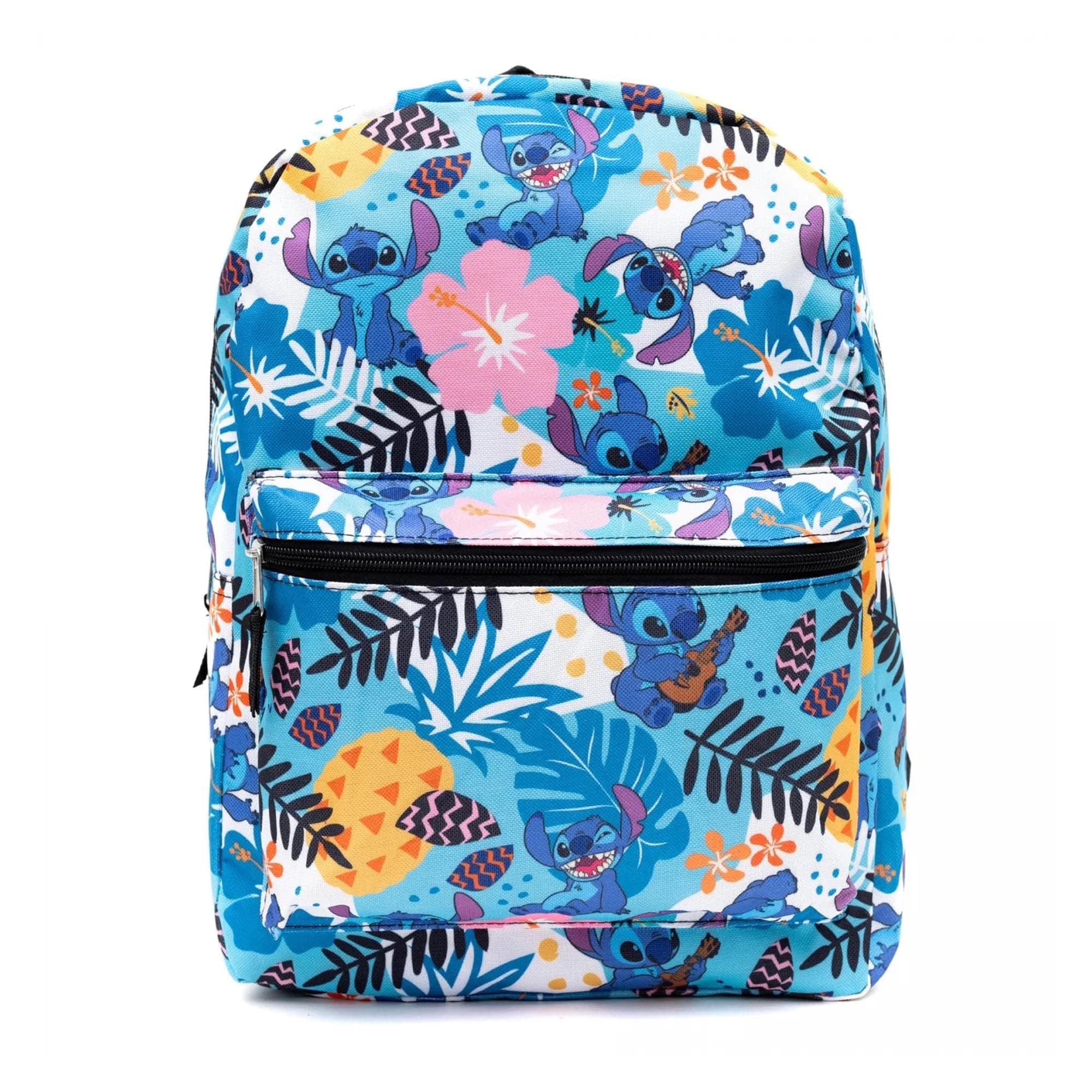 Fast Forward Lilo & Stitch 16" Backpack with all over Print, Multi-colored, One Size, Backpack