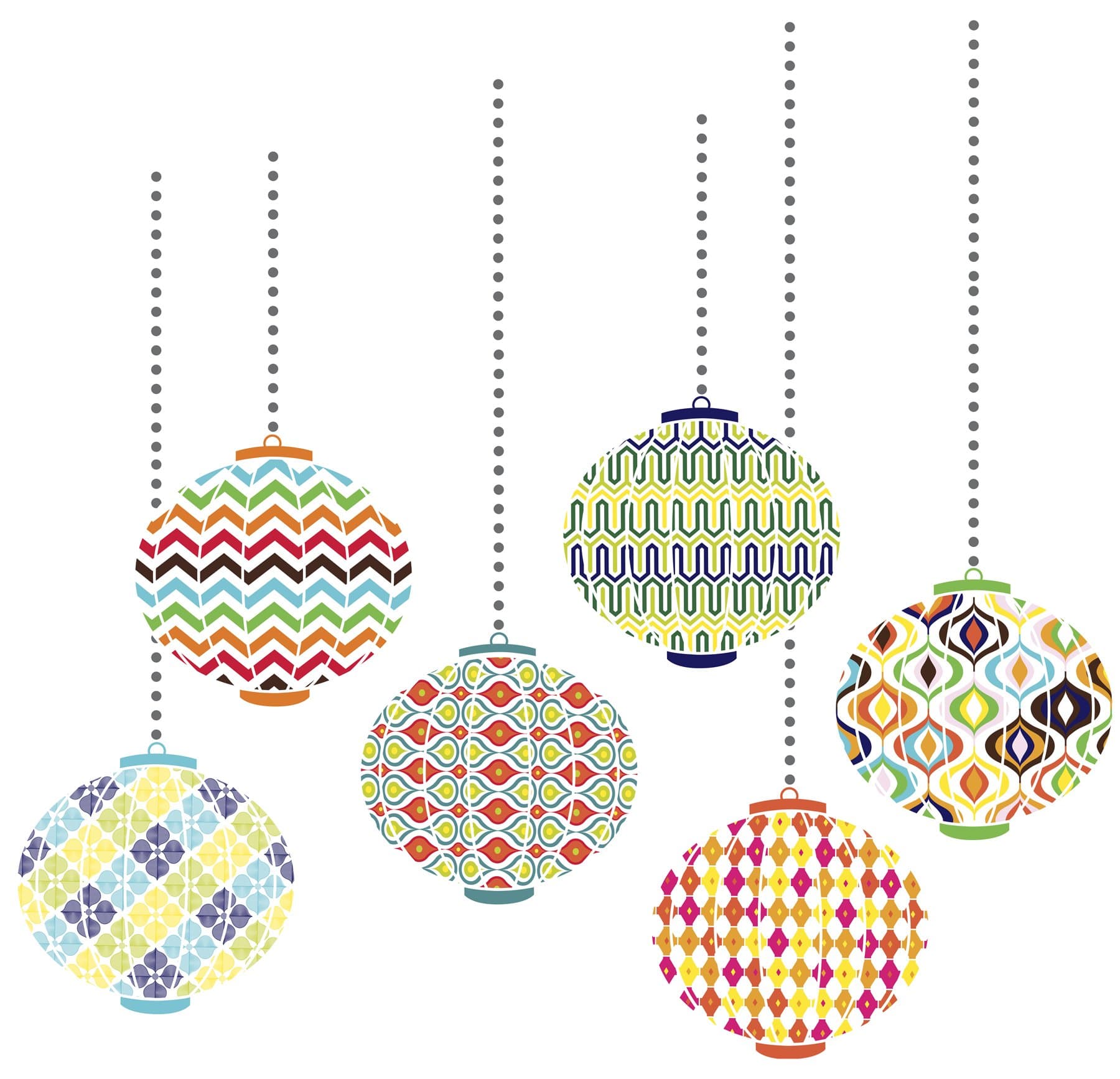 Jonathan Adler WallPops WPK0193 Lanterns Kit Wall Applique