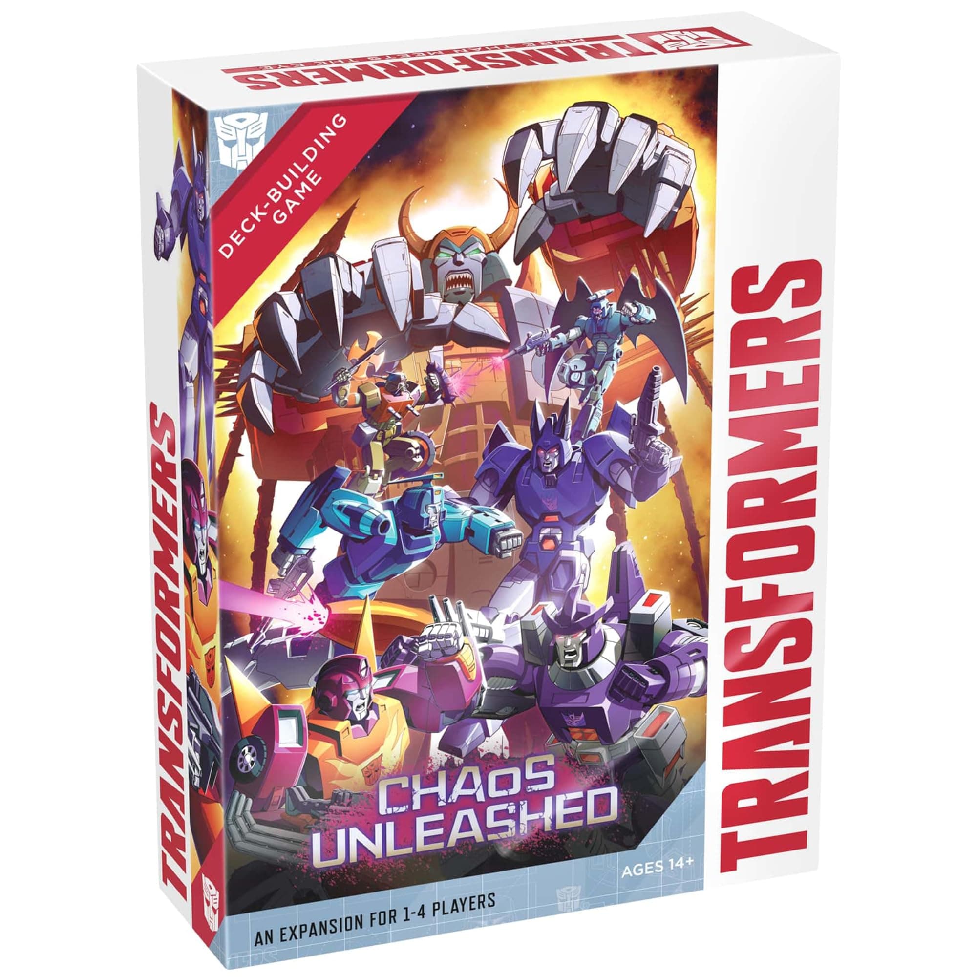 Transformers: Deck-Building Game: Chaos Unleashed - Expansion, New Characters, 2 Modes of Play, Ages 14+, 1-4 Players, 90 Min