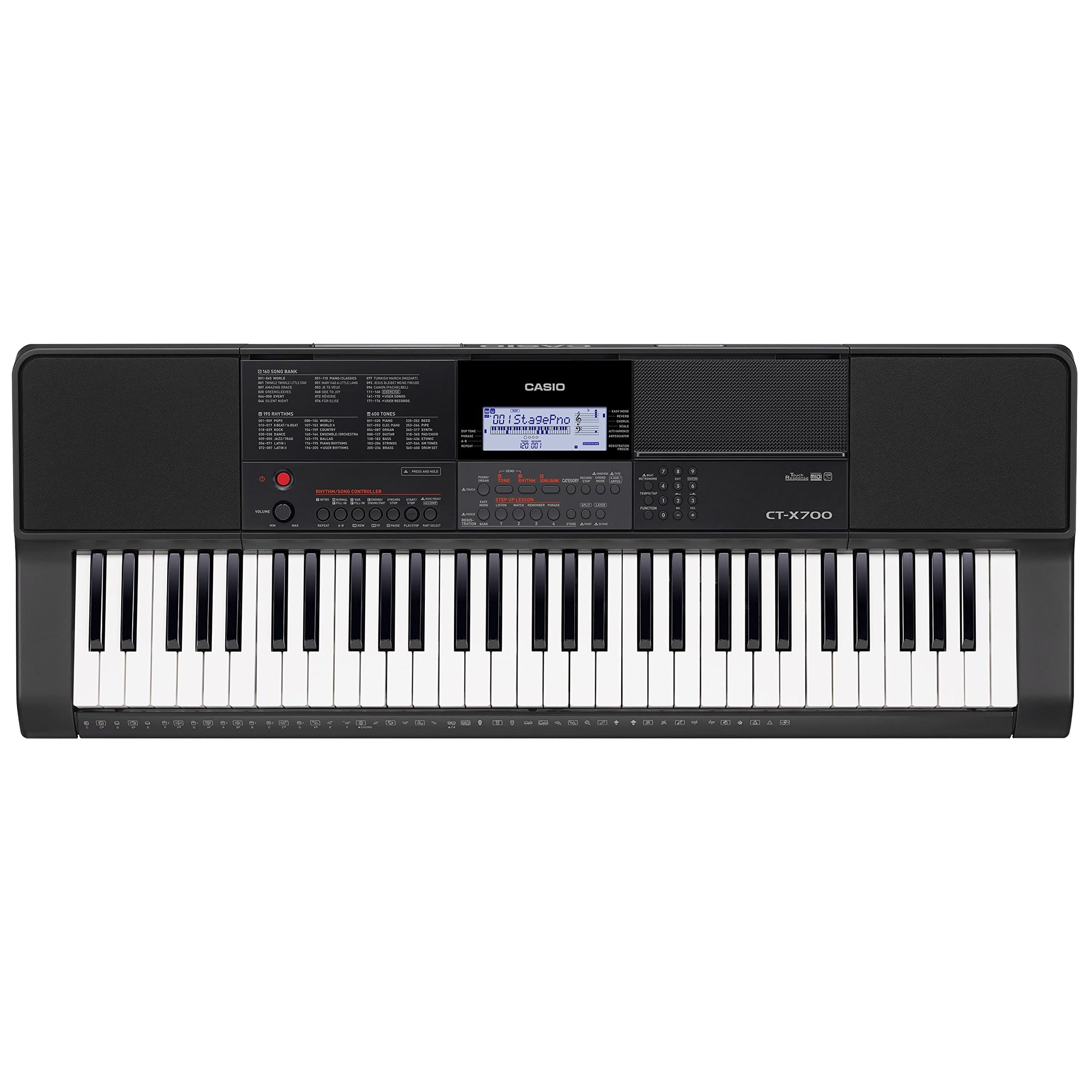 CT-X700 61 Key Org, Touch Response 61 keys, 48 Polyphony