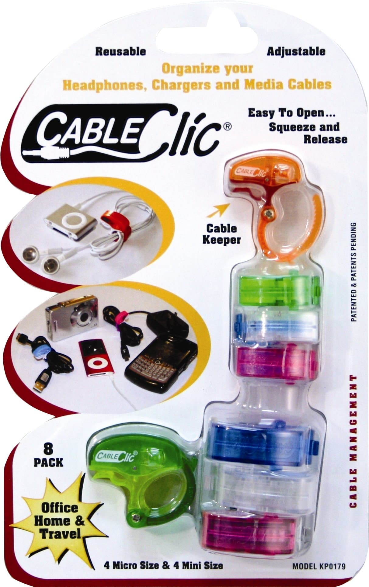 Qa Worldwide KP0179 Cable Clic Pack, 4 Micro and 4 Mini