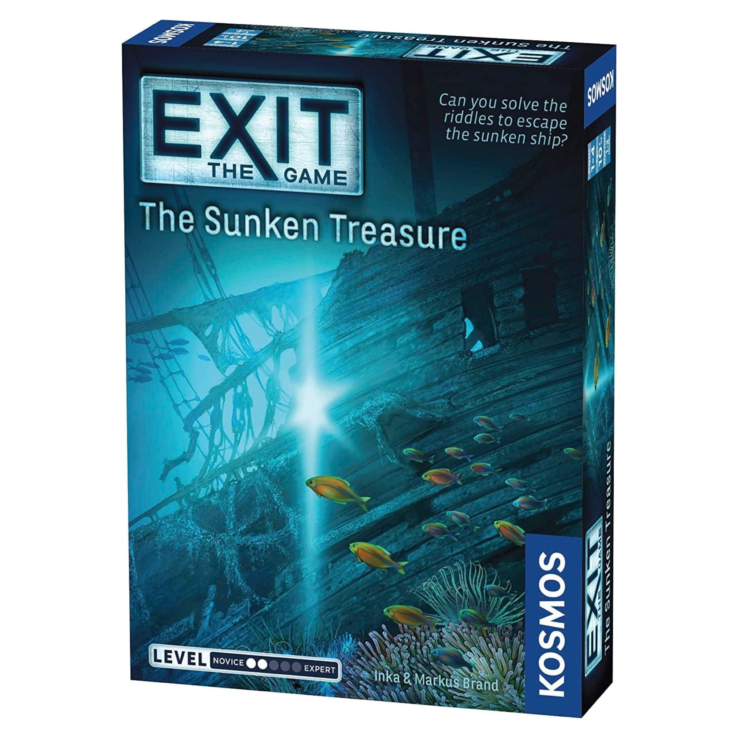 EXIT: The Sunken Treasure - Level: 2/5 - Unique Escape Room Game - 1-4 Players - Puzzle Solving Strategy Board Games for Adults & Kids, Ages 12+ - 694050