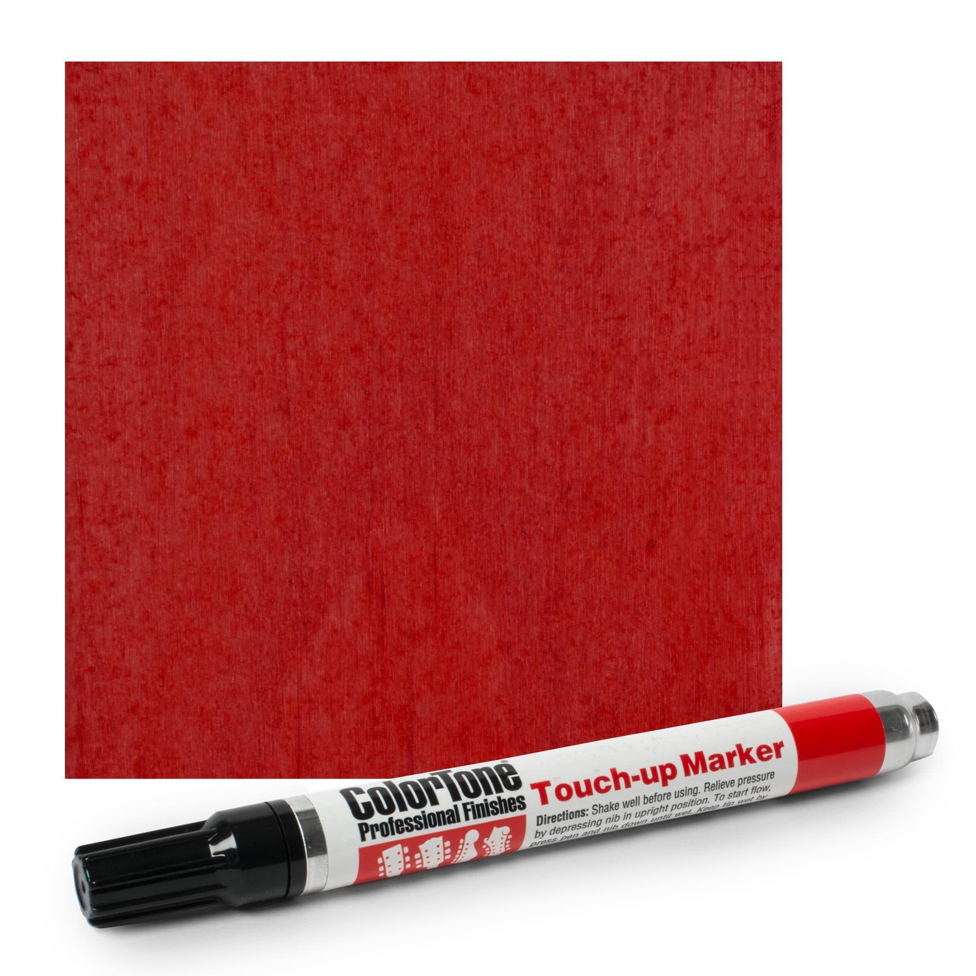 ColorTone Touch-Up Marker, Cherry Red Tinted Lacquer – Nitrocellulose Guitar Lacquer for Easy Finish Repairs – Fixes Scratches, Dings & Wear – Reversible Applicator Tip for Precision