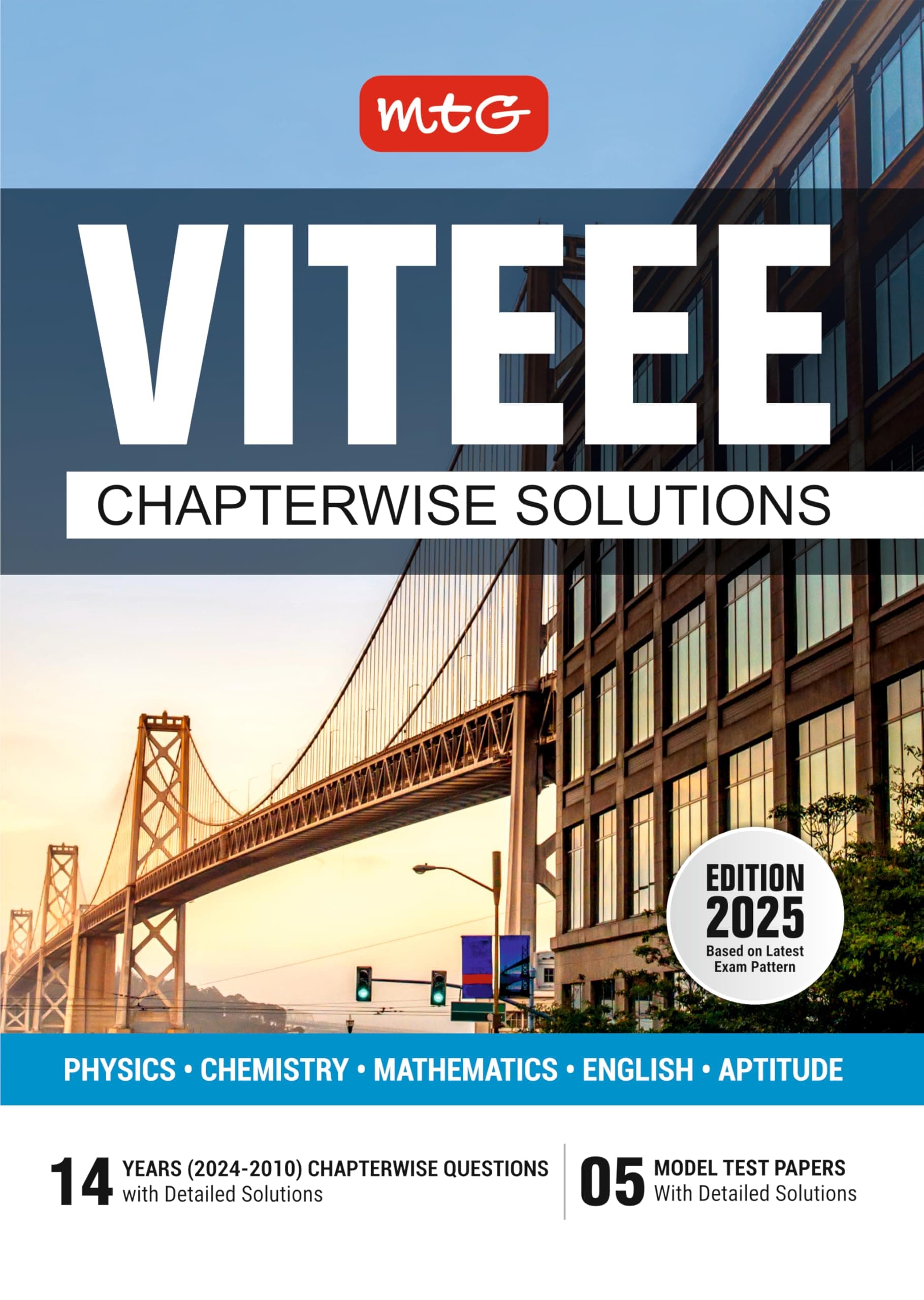 MTG 14 Years VITEEE Chapterwise Previous Solved Question Papers (PYQ Book) For 2025 Exam | 5 Model Test Papers Physics, Chemistry, Mathematics, English & Quantitative Aptitude with Detailed Solutions
