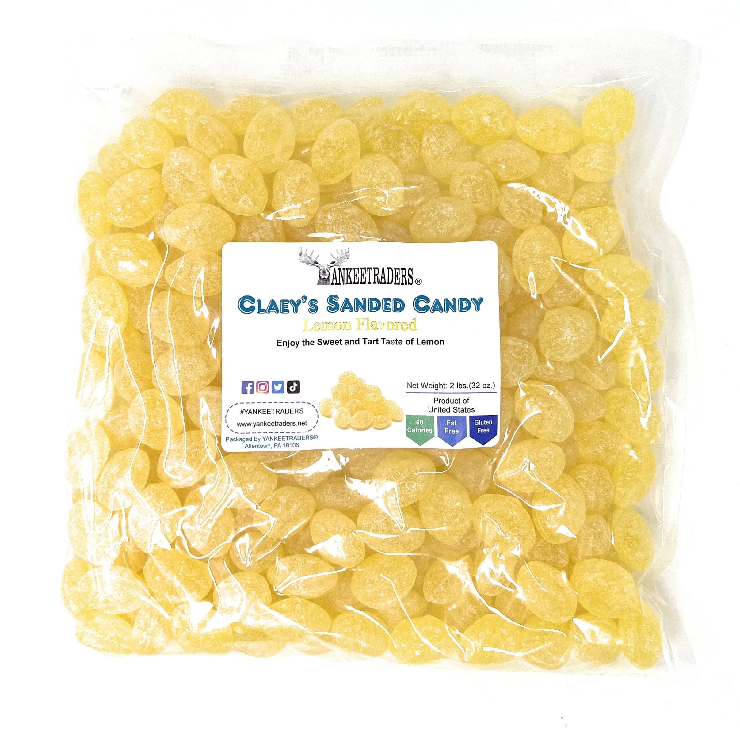 Claeys Sanded Candy Drops, Lemon, 2 Pound