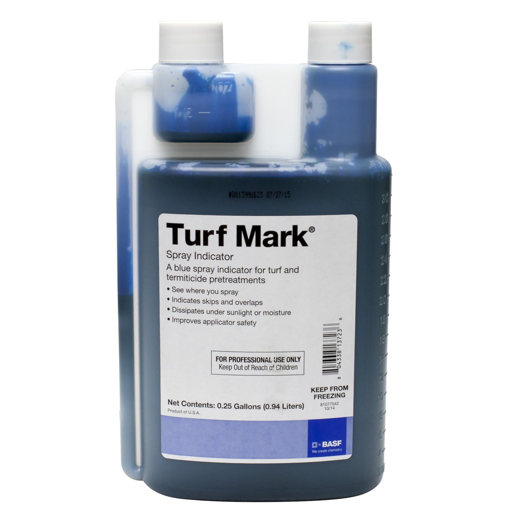 BASF Turf Mark Blue Spray Marking & Pattern Indicator Dye for Weed, Fertilizer & Herbicide Application on Grass and Lawns, Non-permanent 32 oz