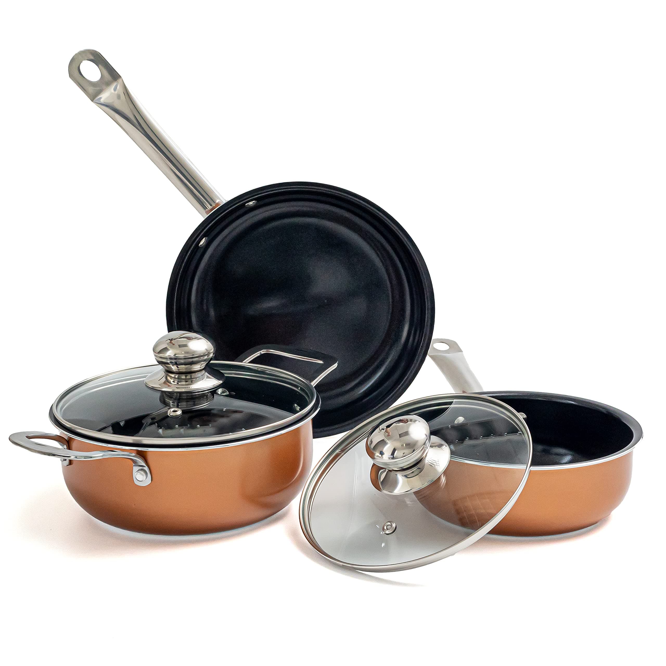 Copper Cooking Pans and Pots Set