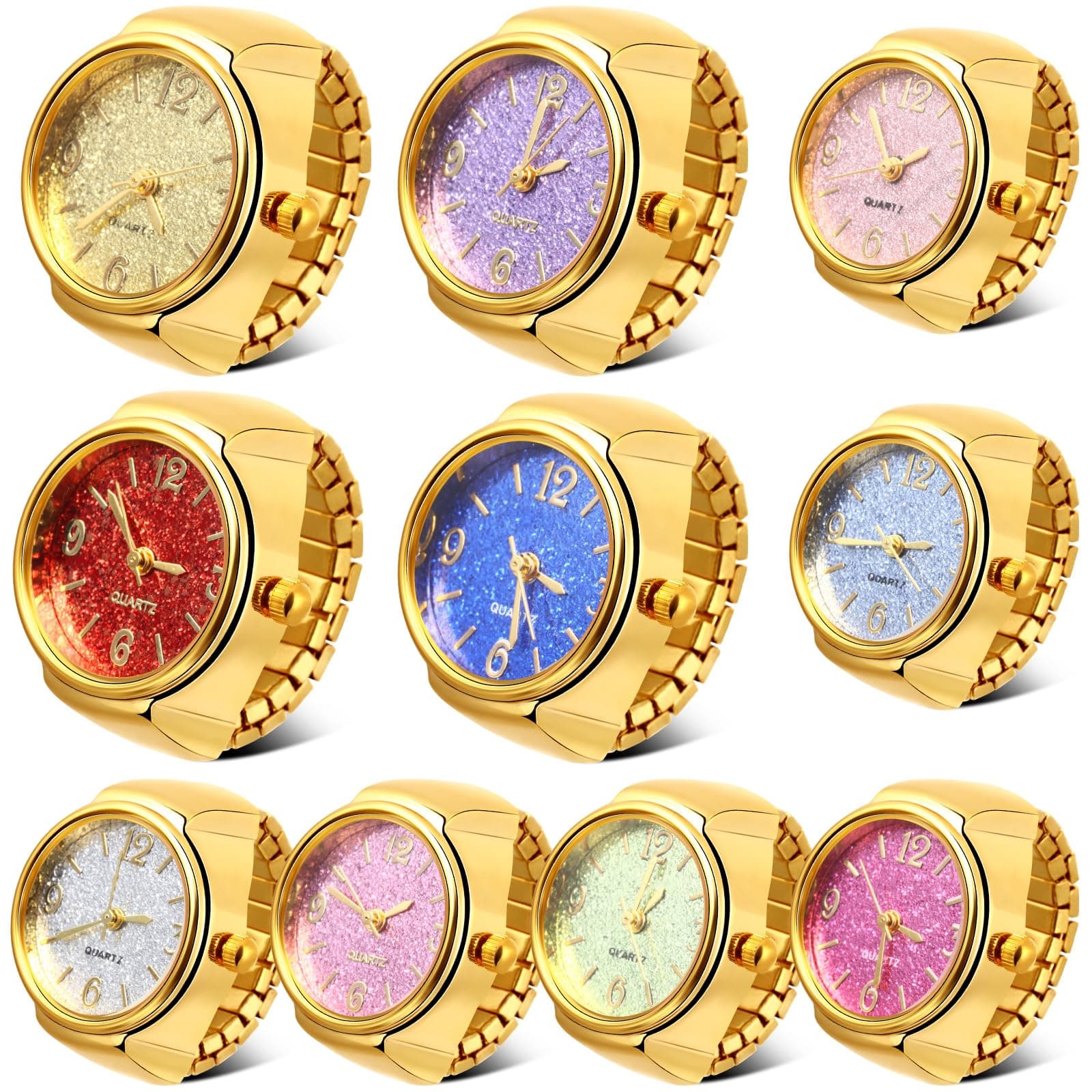 10 Pcs Adjustable Clock Rings