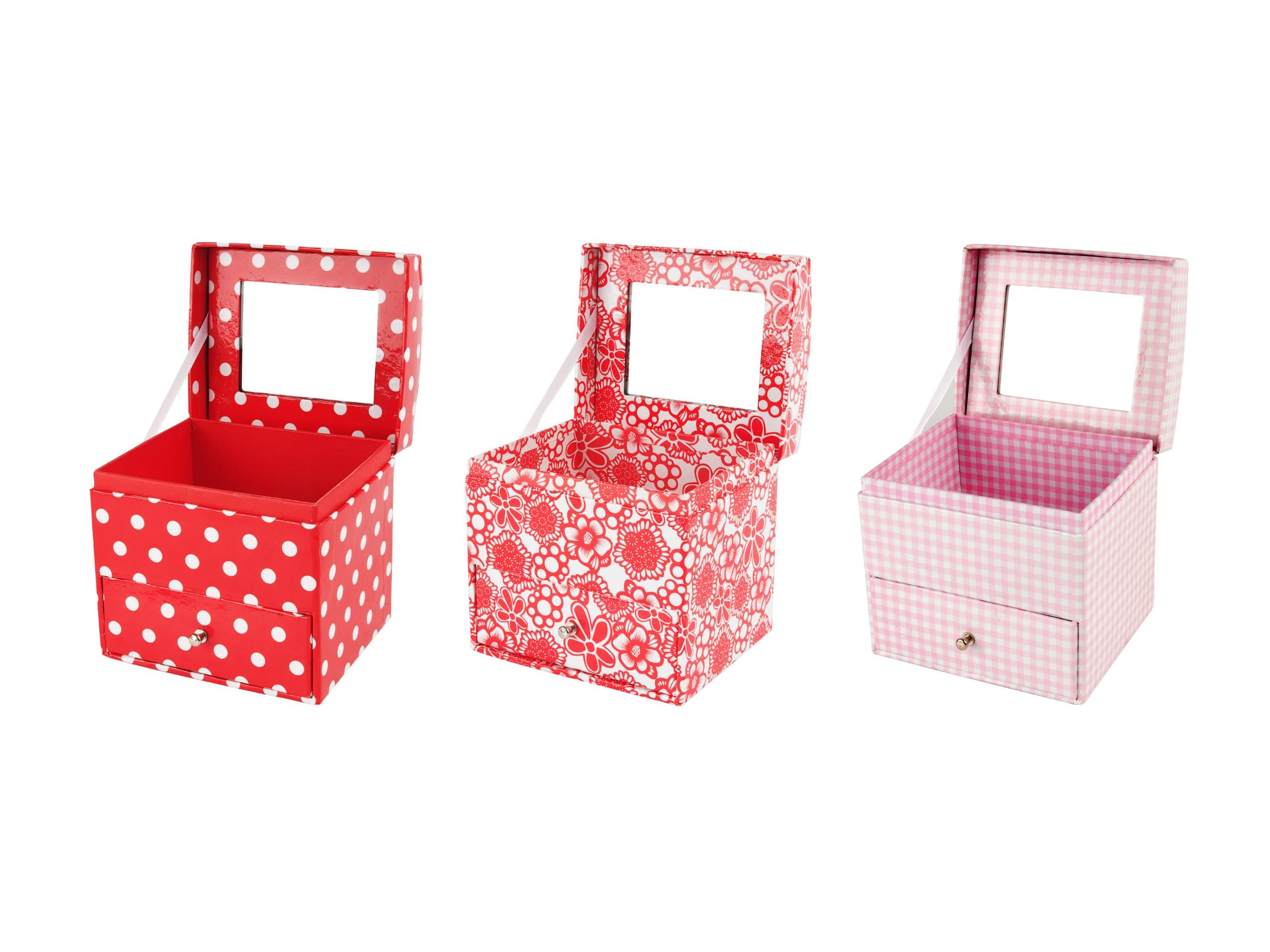 Present Time Wanted Mini Jewelry Box with Mirror, Assorted Designs