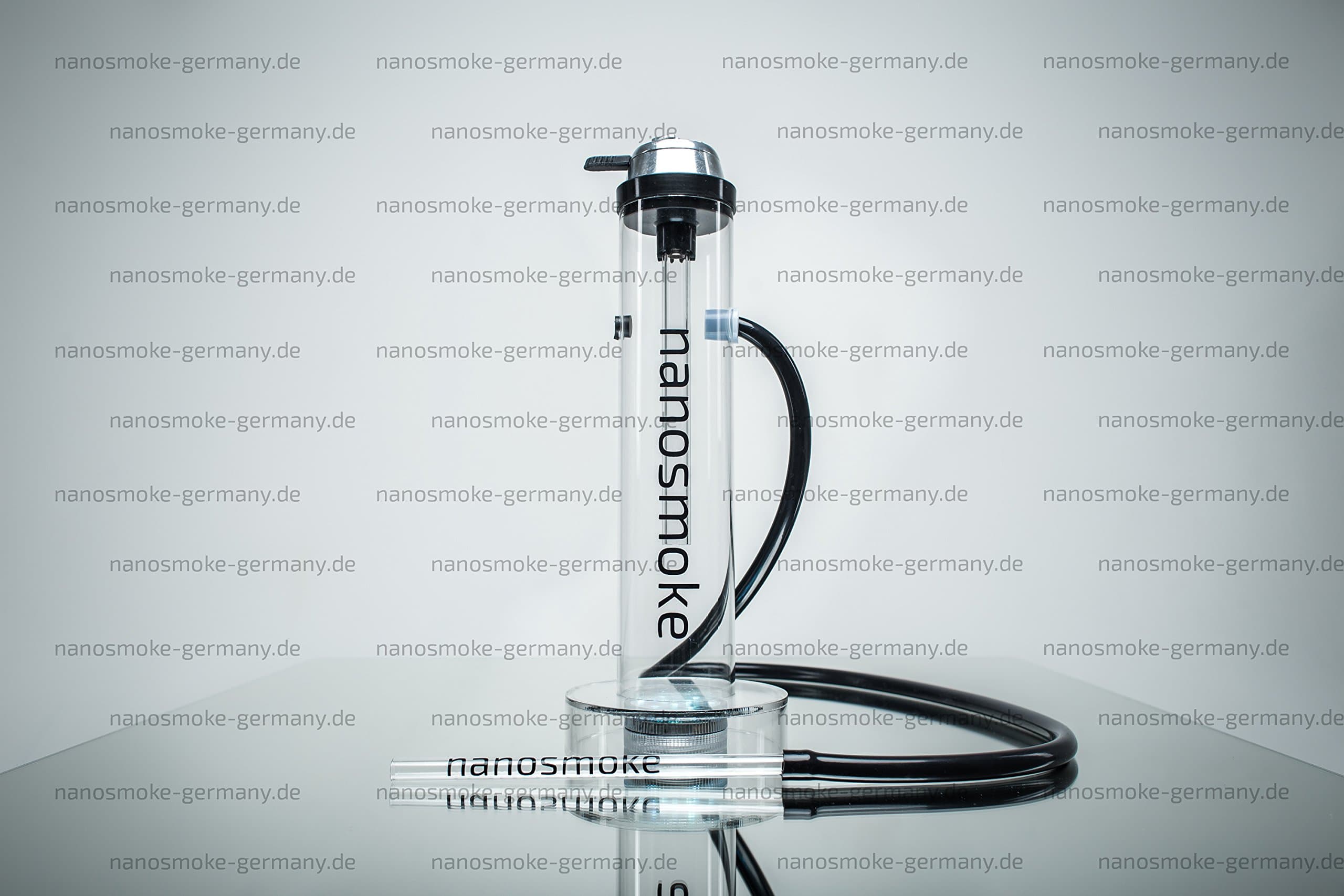 Design Hookah New Water Pipe, Hookah with Silicone Head, Suitable for Outdoor Use, All Accessories Compact and Lightweight, Watch, Nanosmoke Tube LED Black