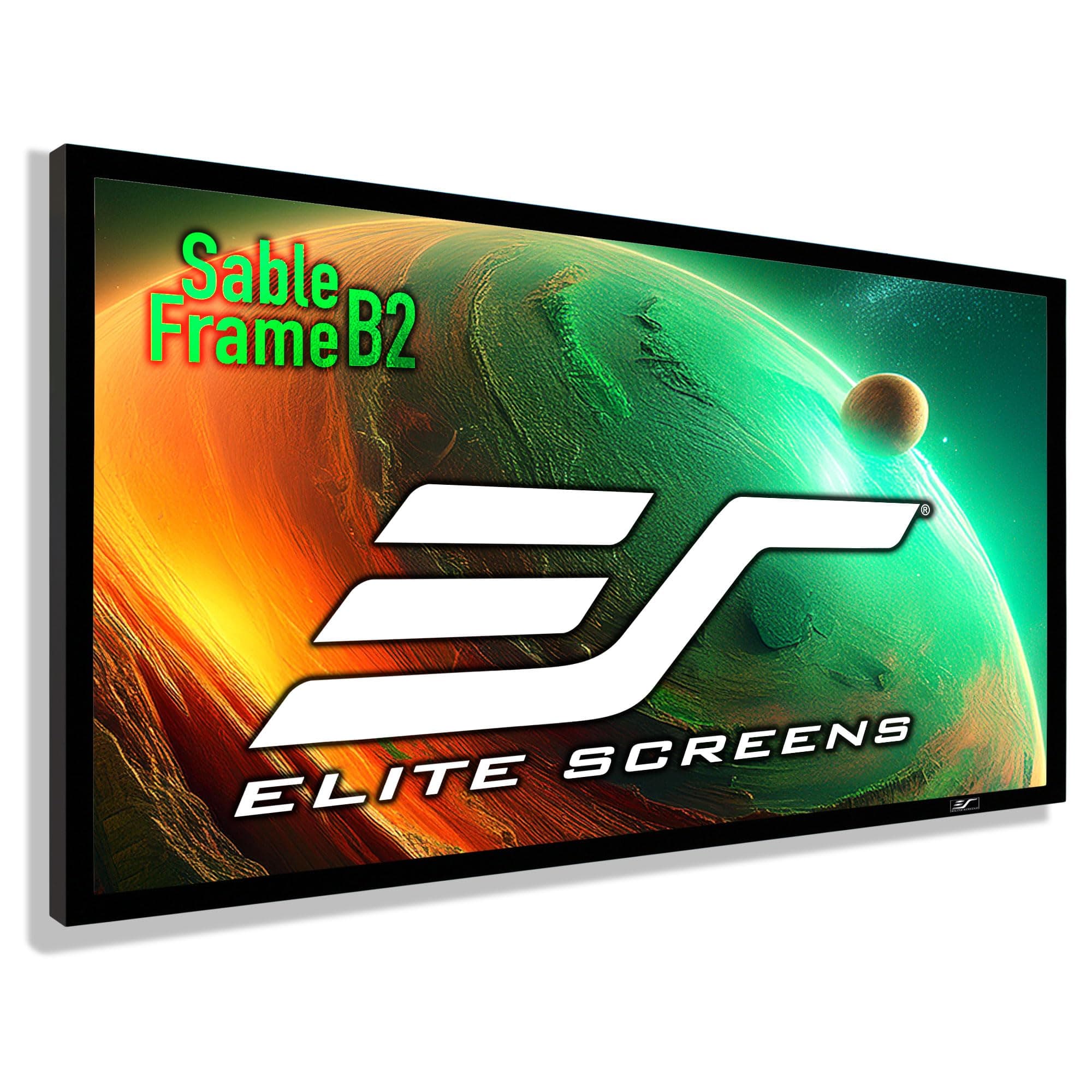 Elite Screens 120" Fixed Frame Projector Screen 16:9, 4K/8K UHD CineWhite UHD-B, ISF Certified, UST/Short/Standard Compatible, SB120WH2
