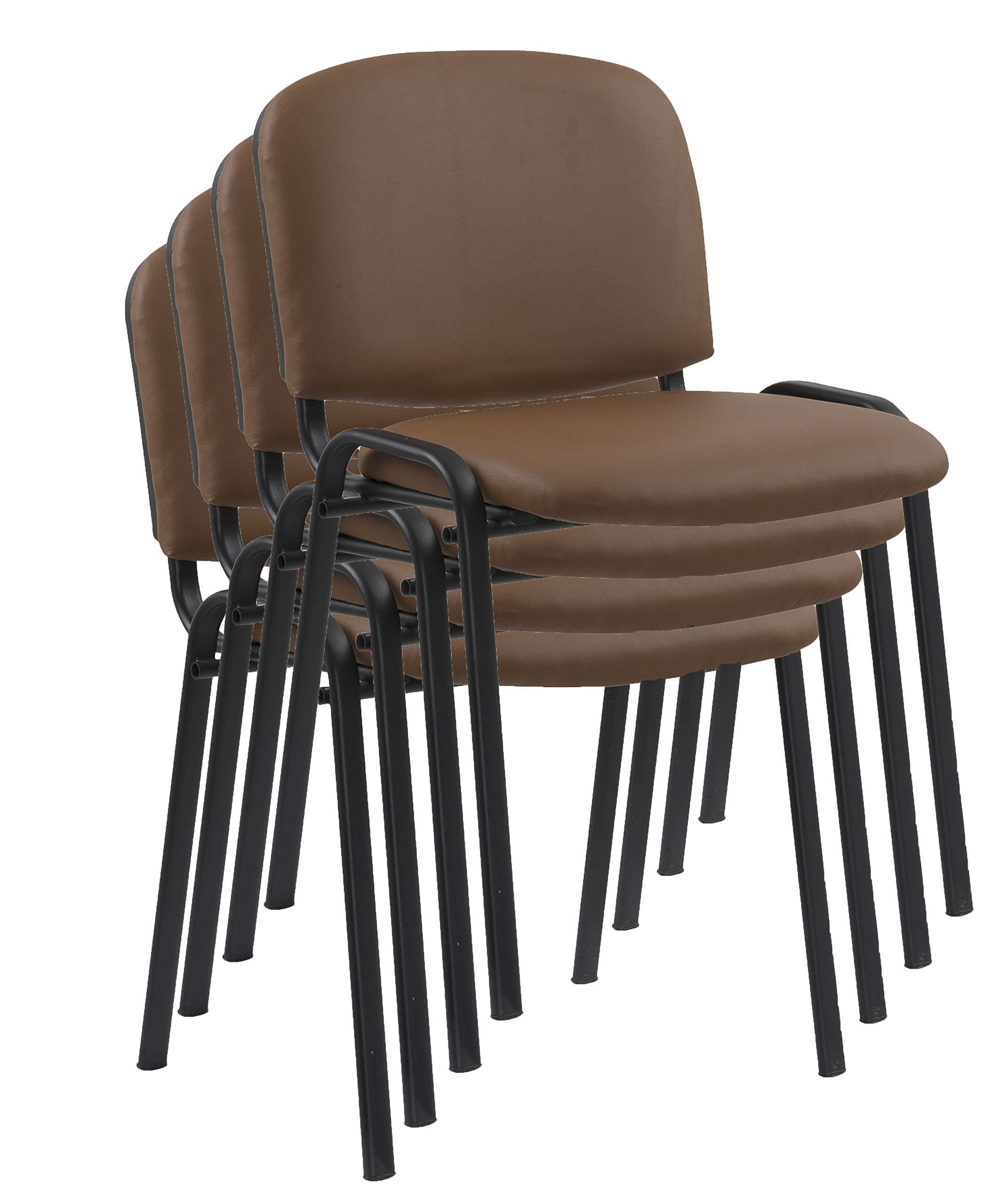 Modern Stacking Office Chairs or Offices, Training, Conferences, Churches, Community Centres and Home (Tan)
