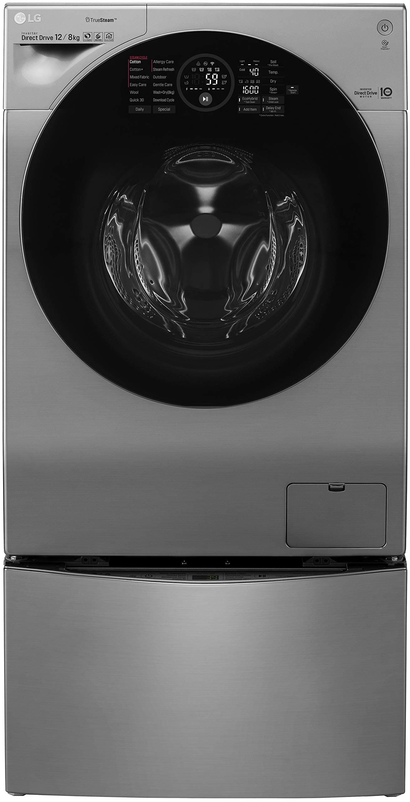 12 kg Inverter Wi-Fi Fully-Automatic Front Loading Washer Dryer (FH6G1BCHK6N, STS, Inbuilt Heater)