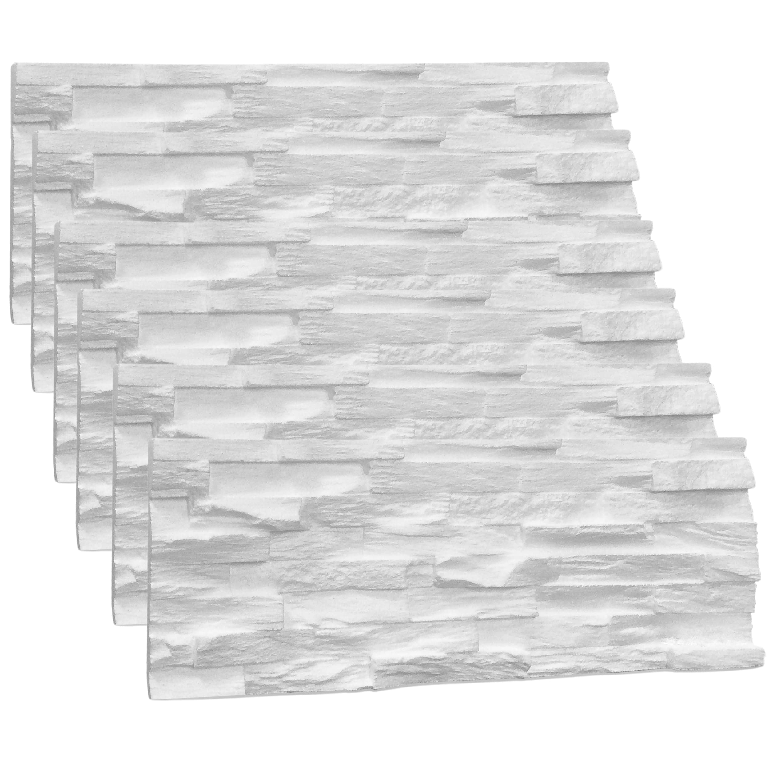 Polystyrene Foam Tiles Stone cladding Ultralight - Benevento/Stone cladding/Wall Decor/Tiles/Wall cladding (White)