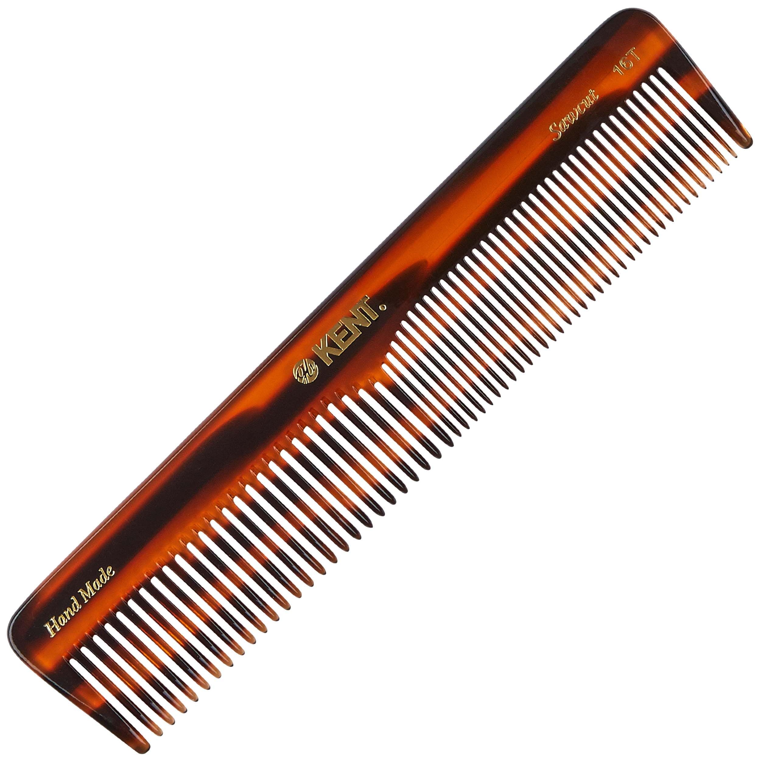 16T Handmade 185mm Dressing Table Comb - Rounded Teeth for Gentle Grooming | Anti-Static Comb for Wet or Dry Hair | Ideal for Medium to Thick, Fine or Textured Hair