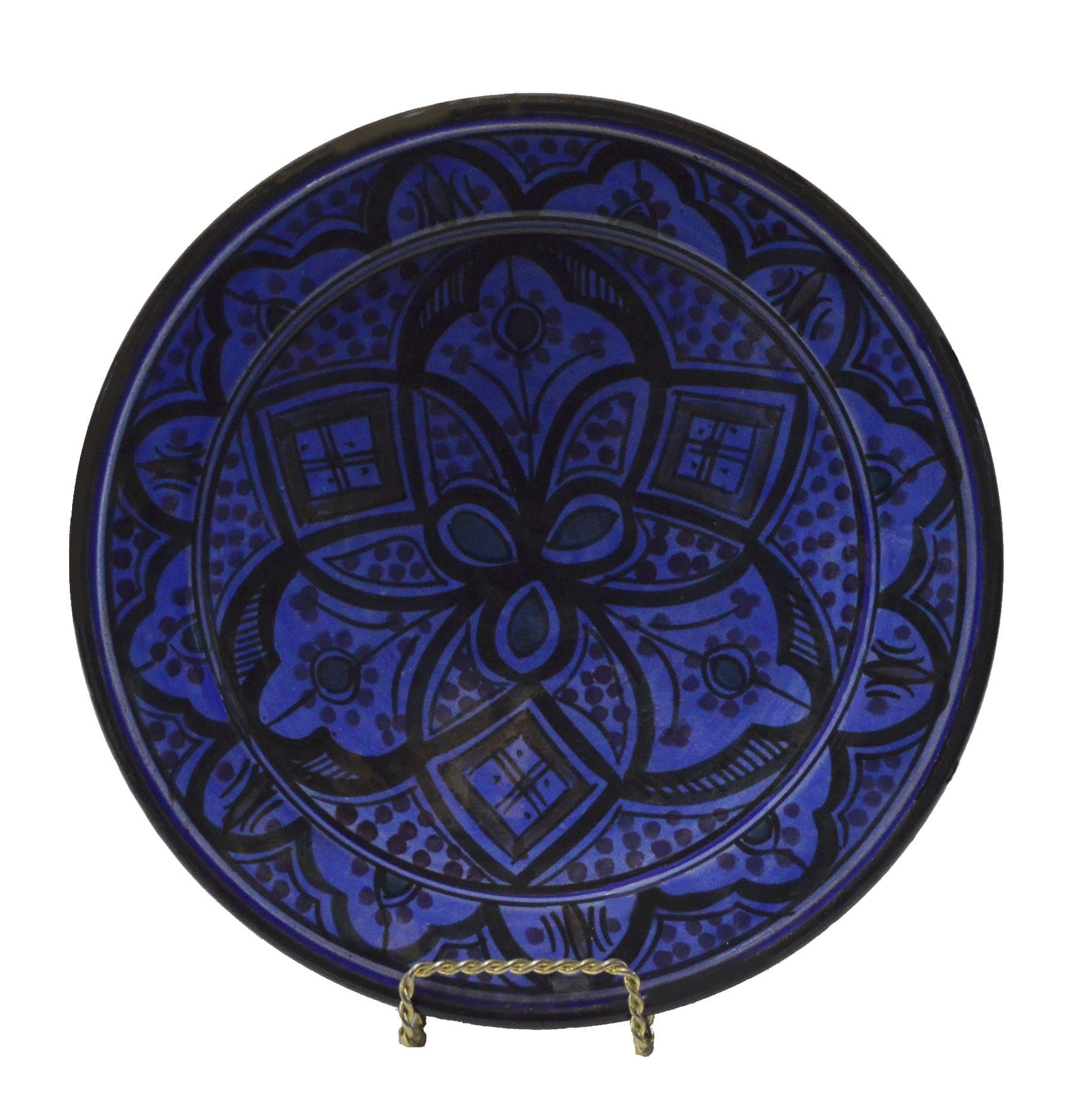 Ceramic Plates Moroccan Handmade Appetizer Tapas Serving Decorative 8 inches Round