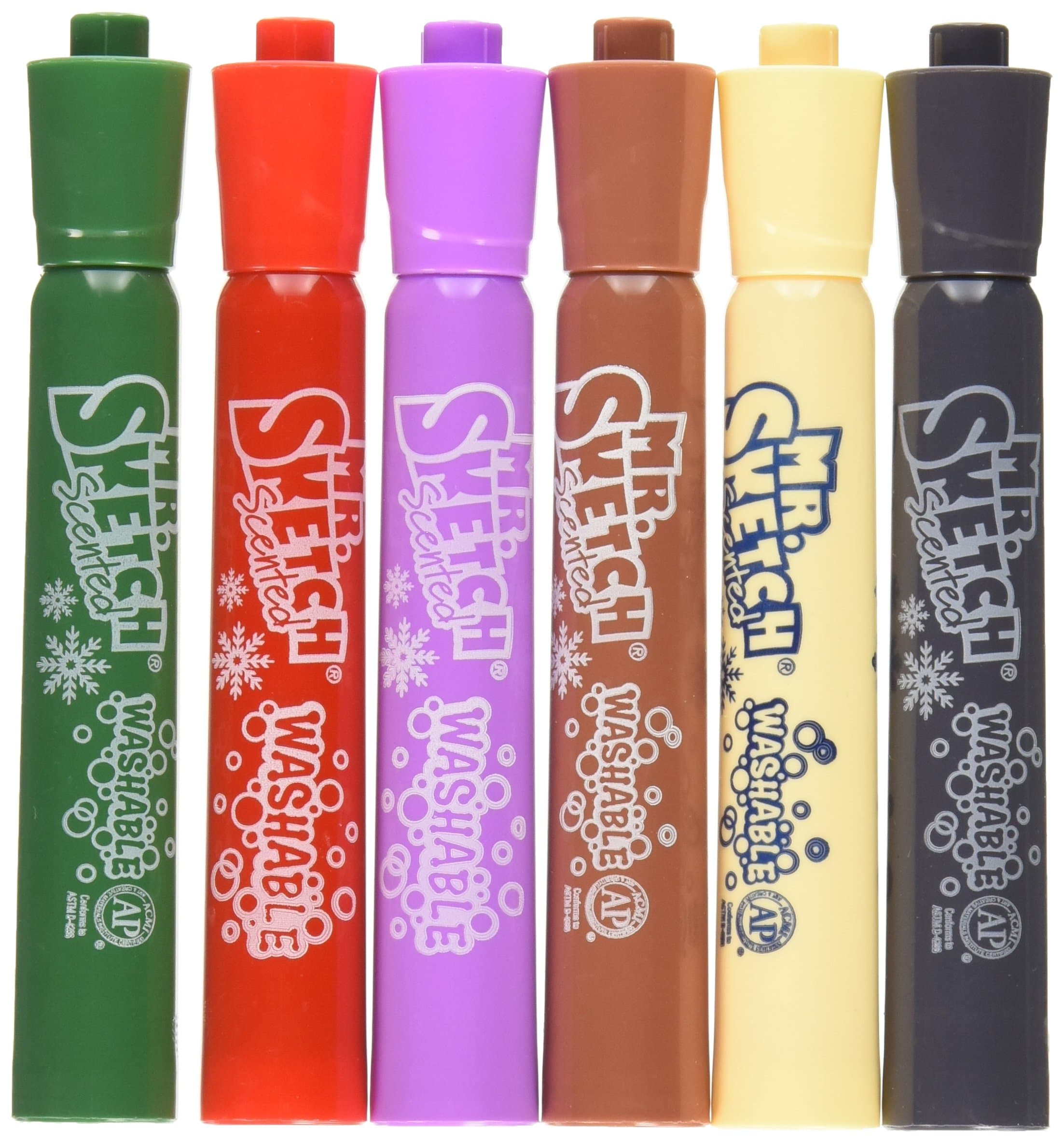 Mr.Sketch Scented Washable Marker Set 6/Pkg-Chisel Holiday