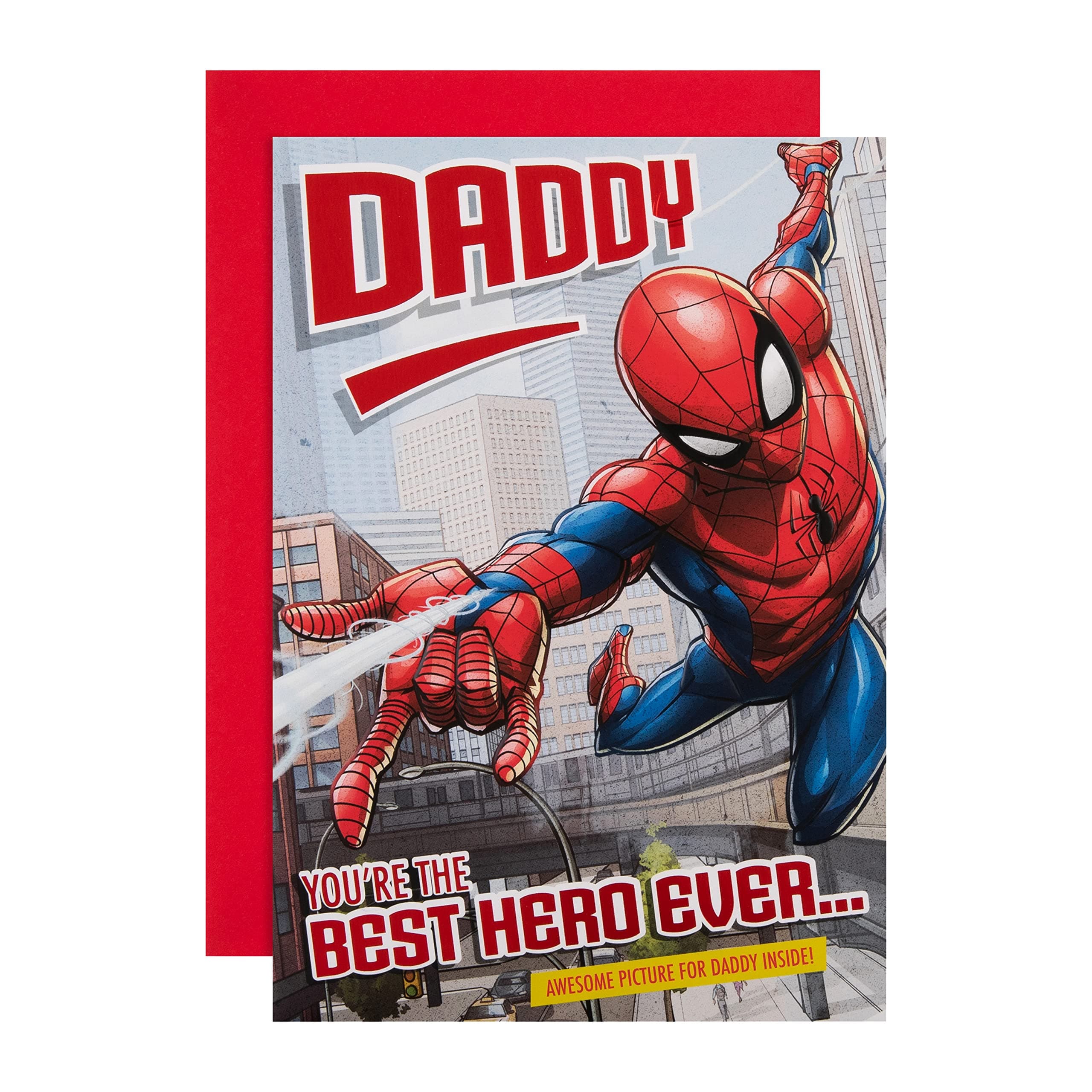 Birthday Card for Daddy - Marvel Spider-Man Design