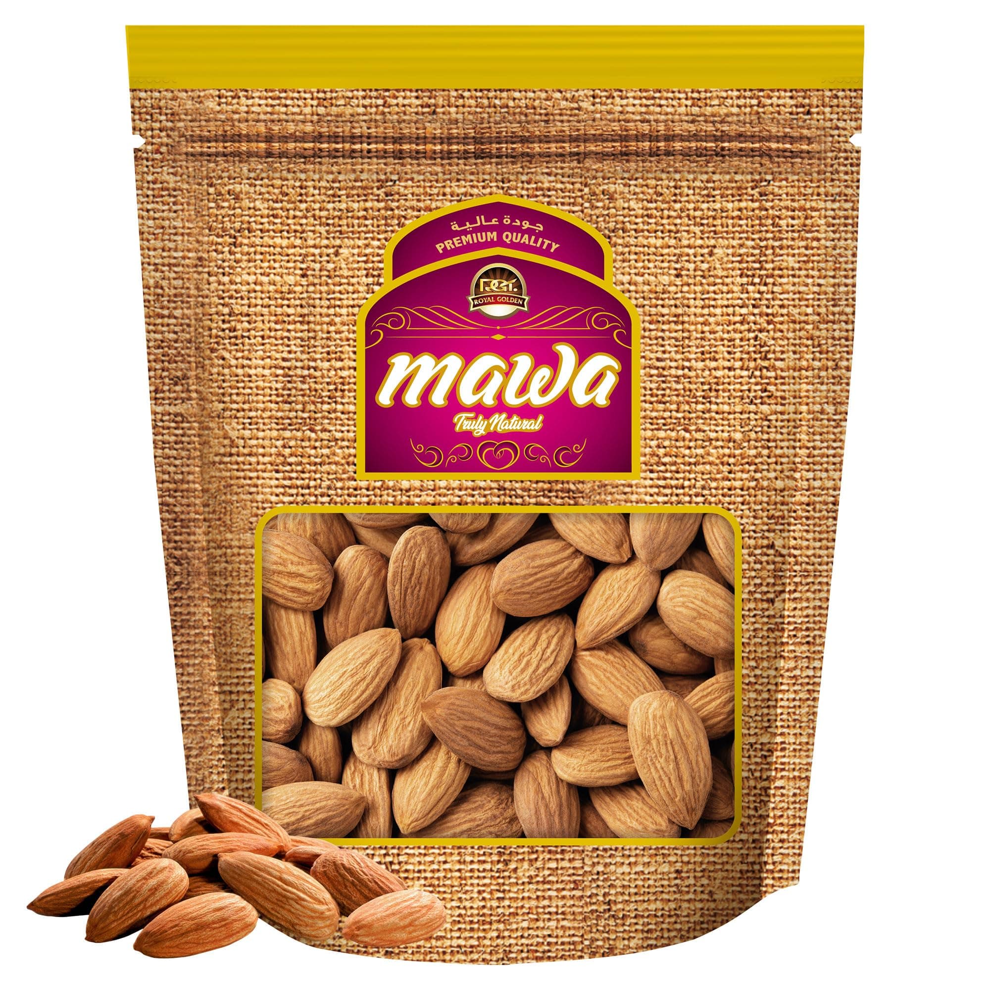 Mawa Basic Raw Almonds/Badam 1kg | Almonds Nuts Snack | Whole Almonds 1kg | All Natural for Roasting/Seasoning