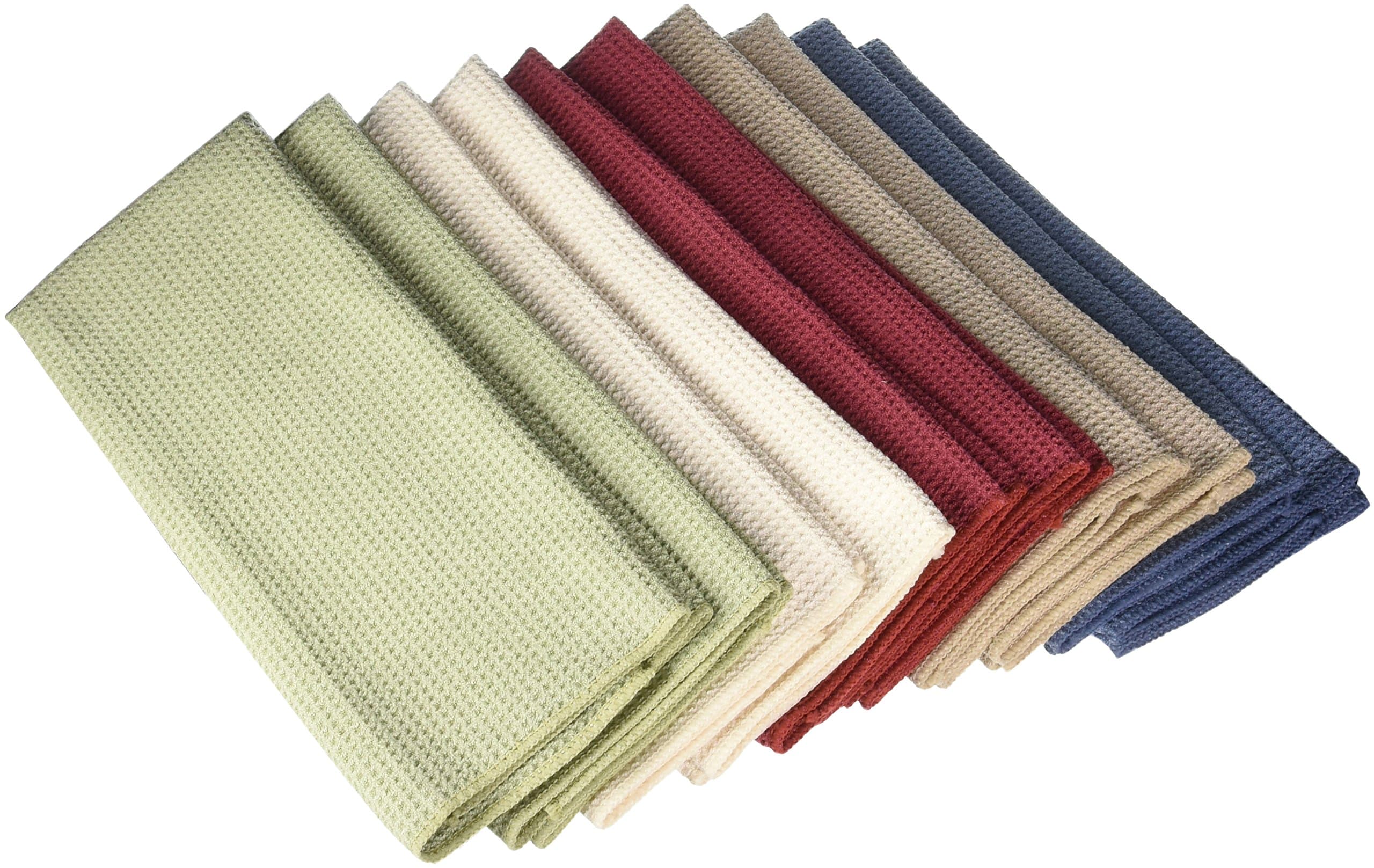 Eurow Microfiber Waffle Weave Fast Dry Kitchen Towels (10-pack)
