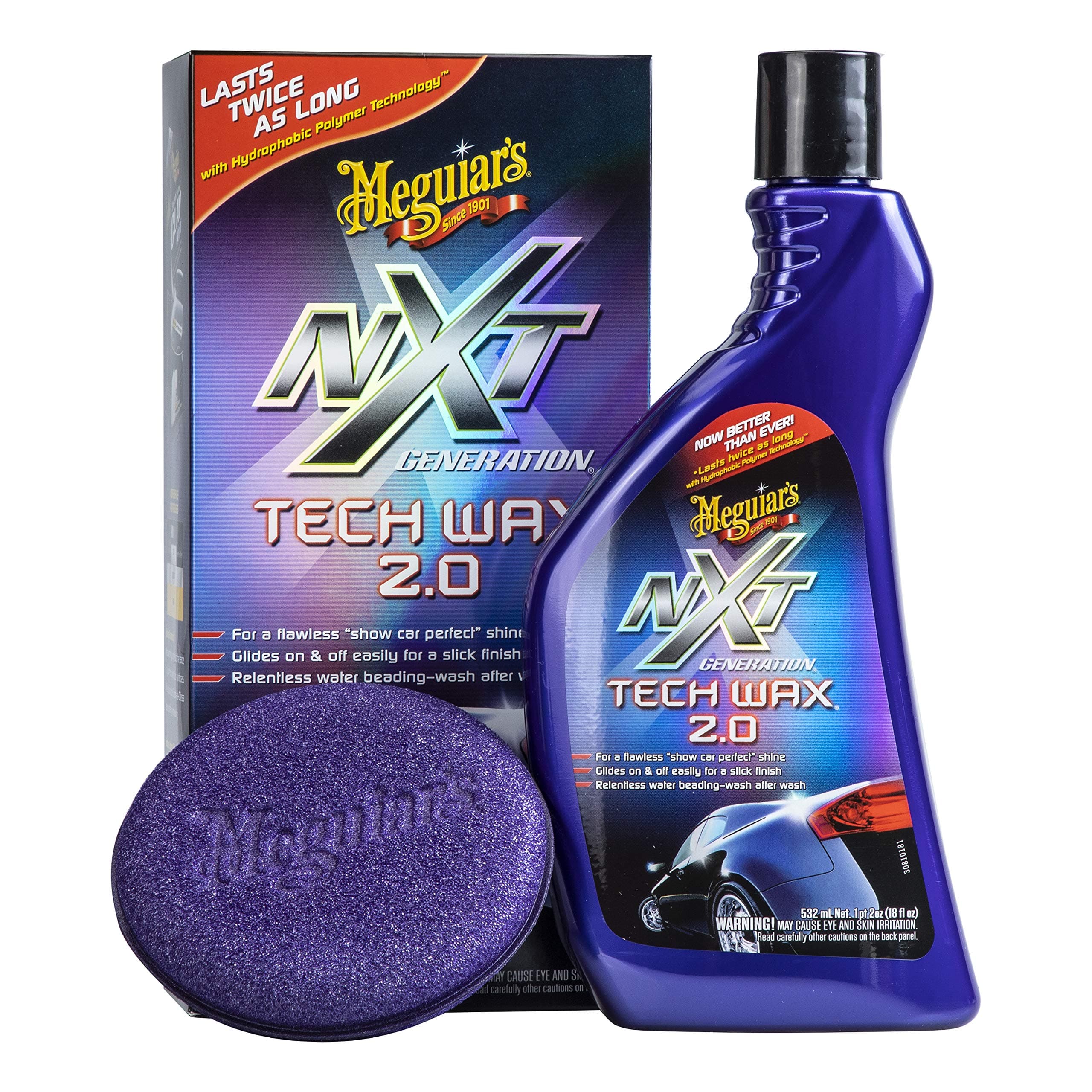 Meguiar's NXT Generation Tech Wax 2. - 18 Oz Bottle with Foam Applicator Pad