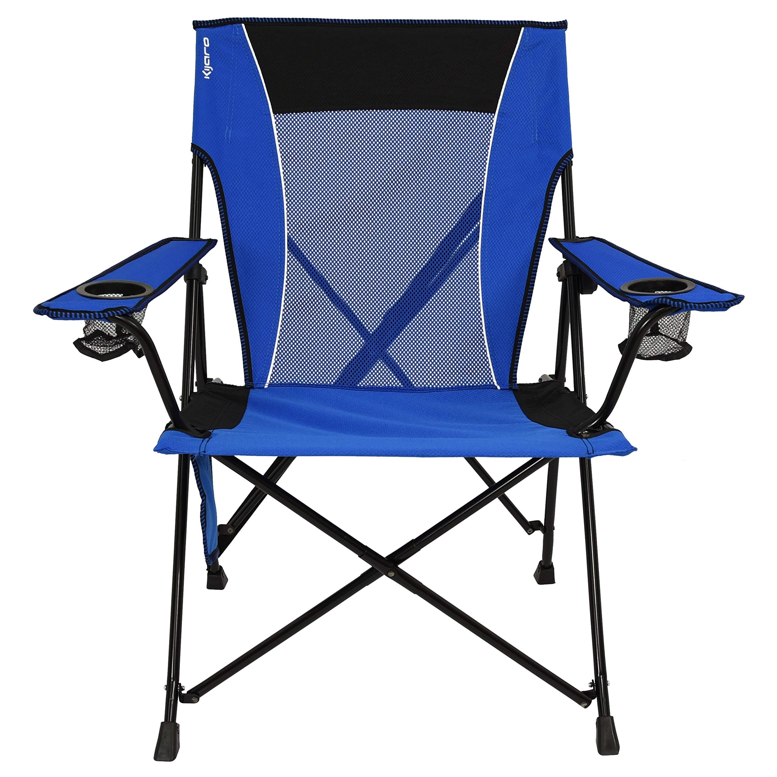 Dual Lock Folding Camp Chairs - Versatile for Sports, Outdoors & Lawns - Locks Positions - Maldives Blue