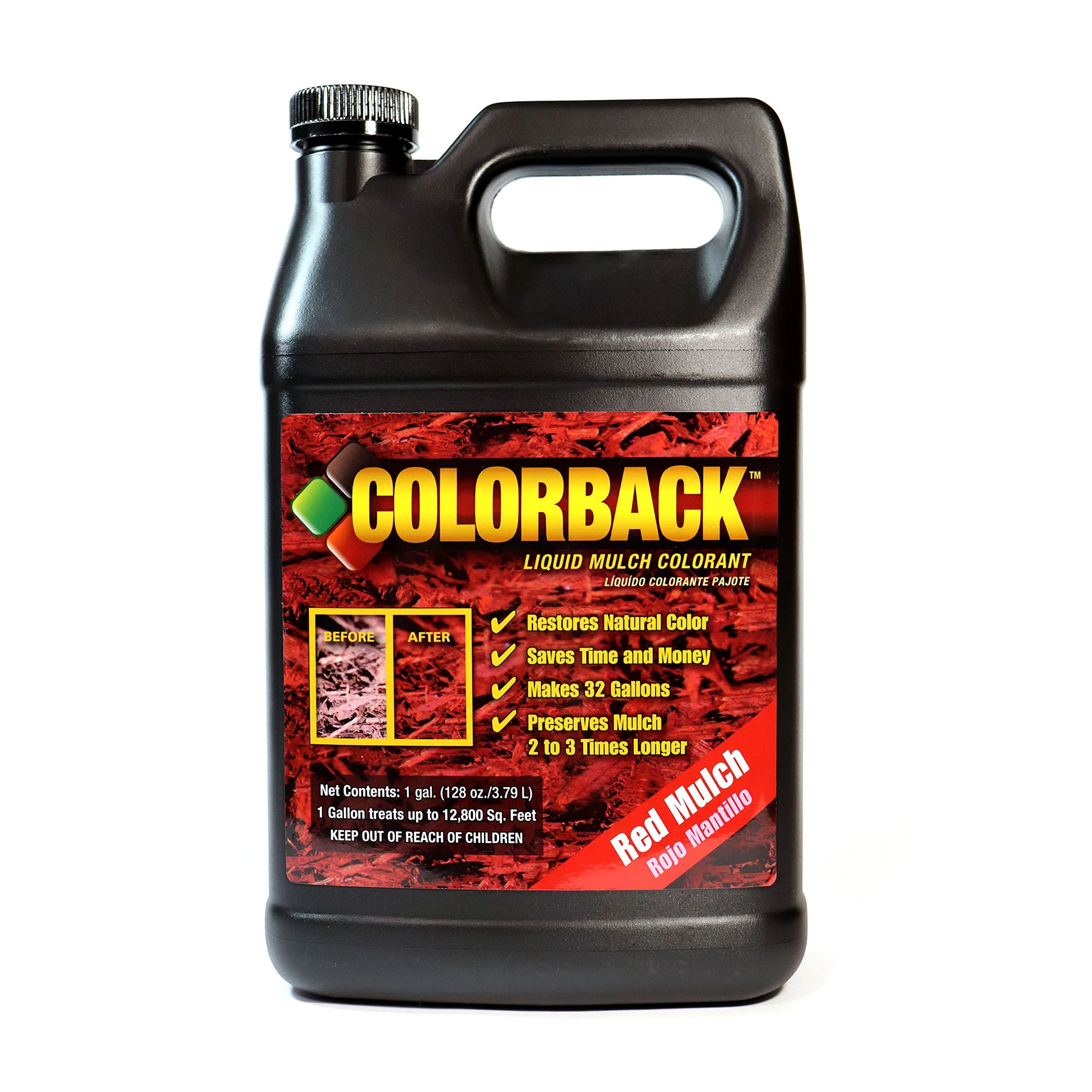 COLORBACK 192401 Mulch Colour Solution, 3.8l, Red